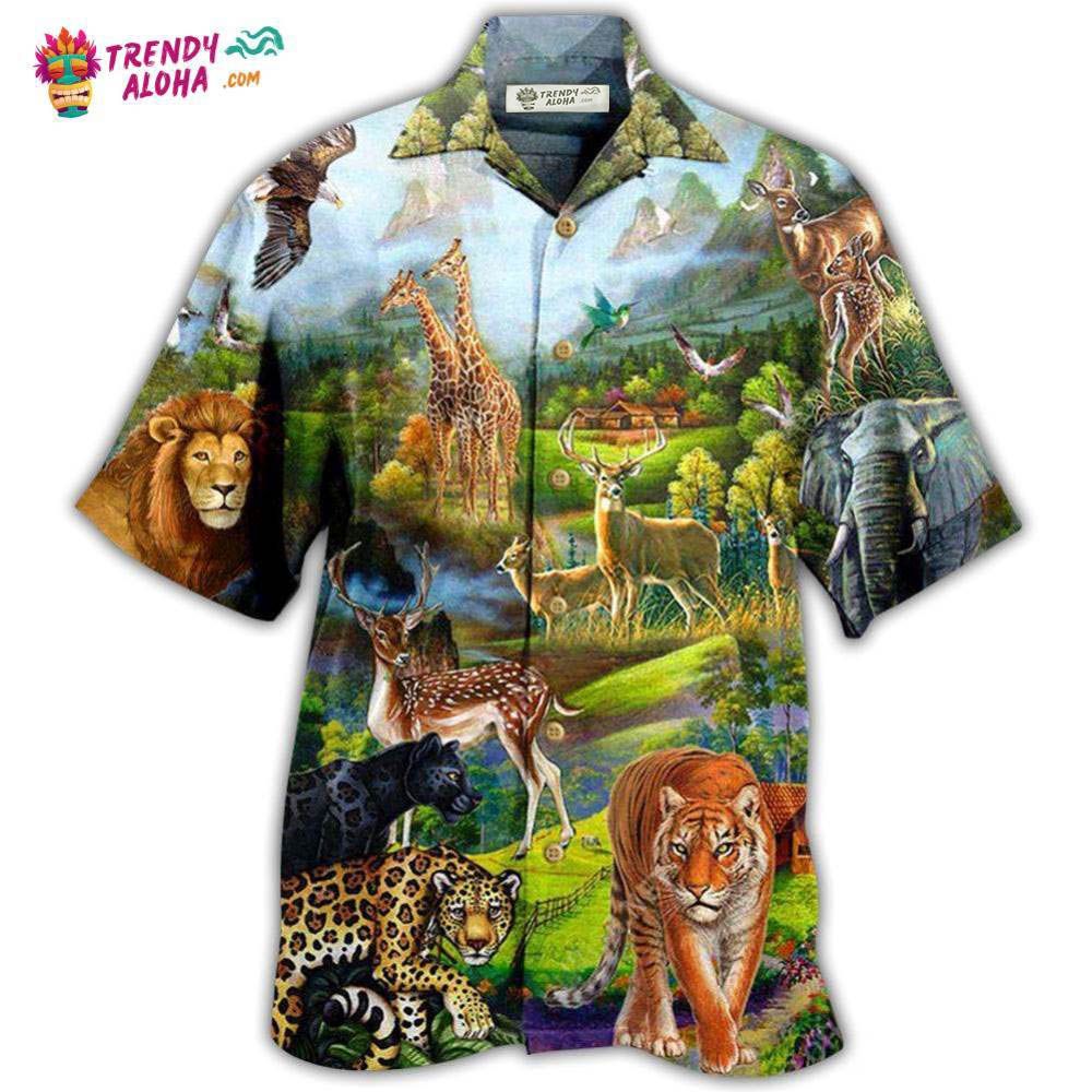 Animals World Wild Life So Good Mountain Hawaiian Shirt – Trendy Aloha Animals World Wild Life So Good Mountain Hawaiian Shirt – Trendy Aloha