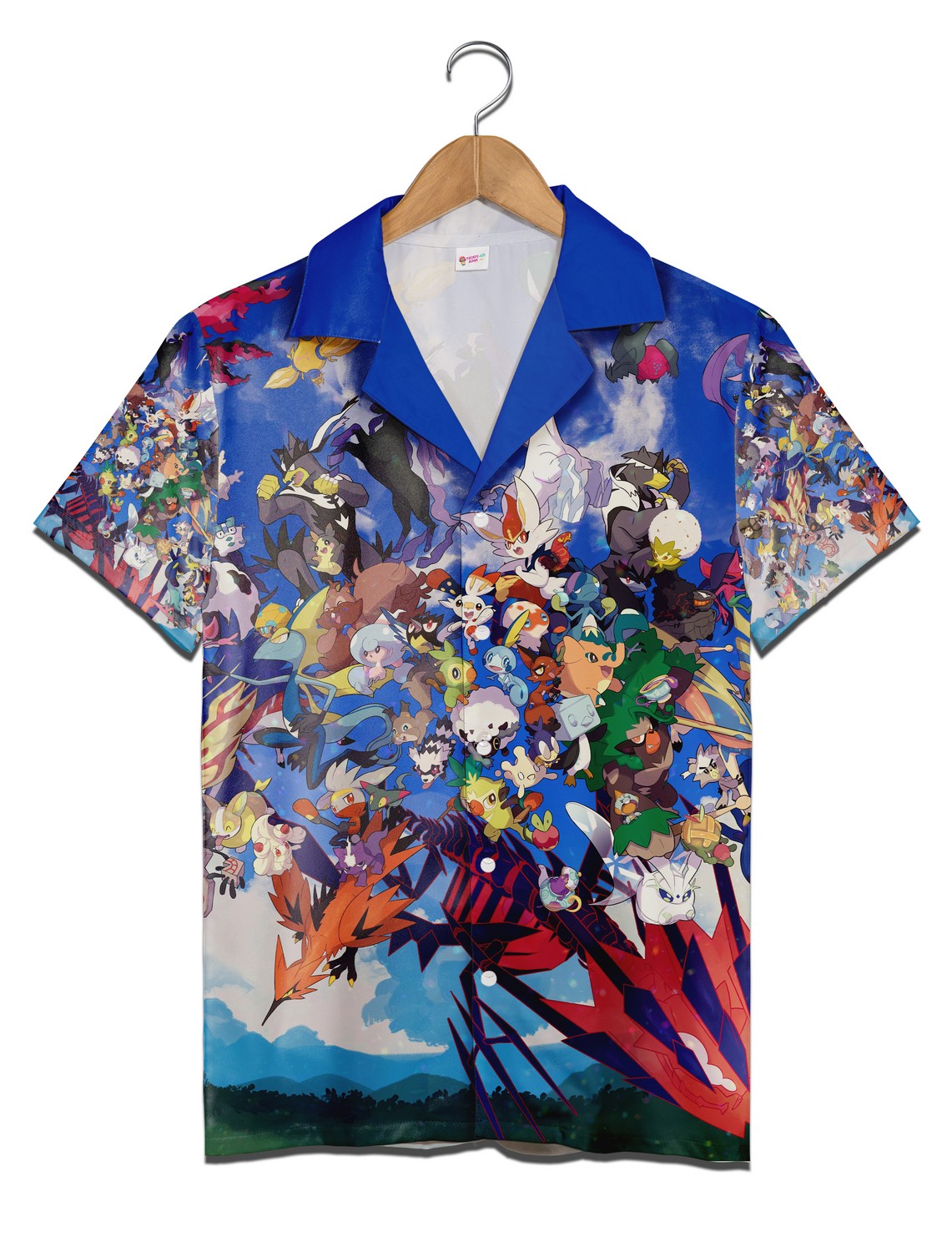 Anime Pokemon Hawaiian Shirt Tropical Green Hawaii Shirt Pokemon Aloha Shirt