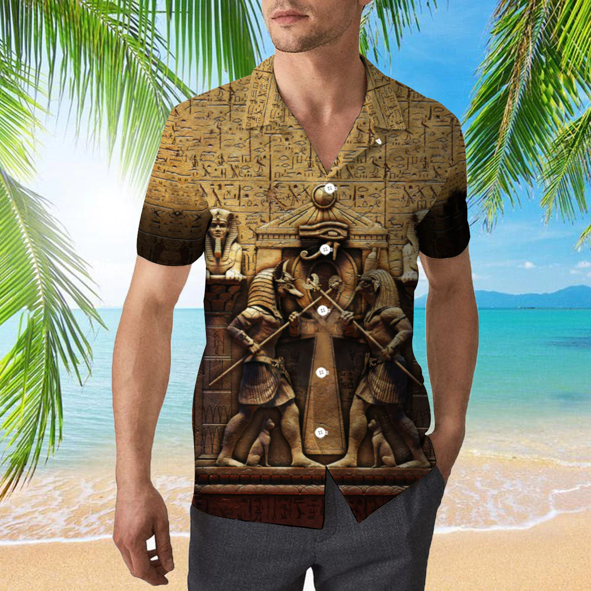 Anubis Ancient Egyptian Trendy Hawaiian Shirt