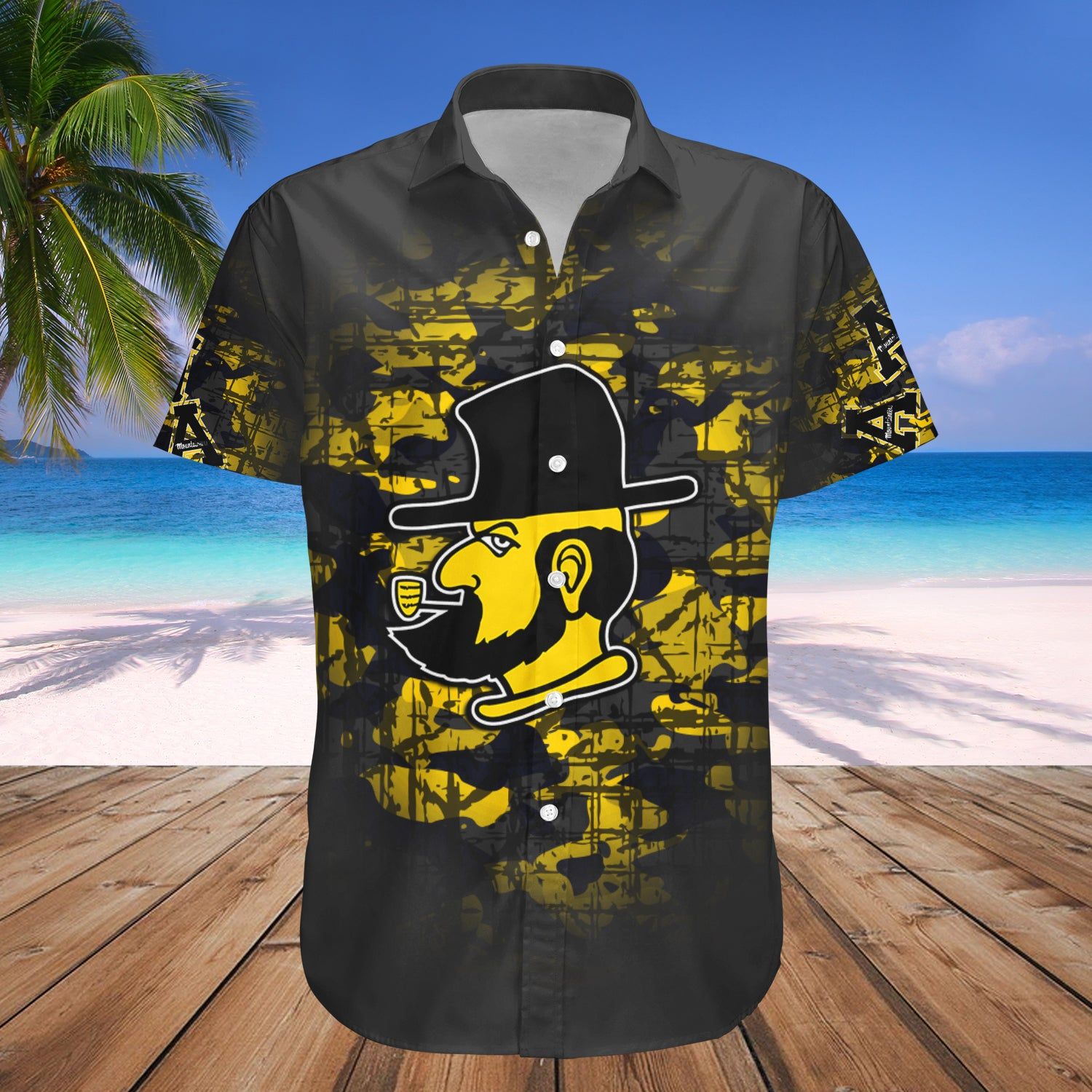 Appalachian State Mountaineers Hawaii Shirt Camouflage Vintage – NCAA