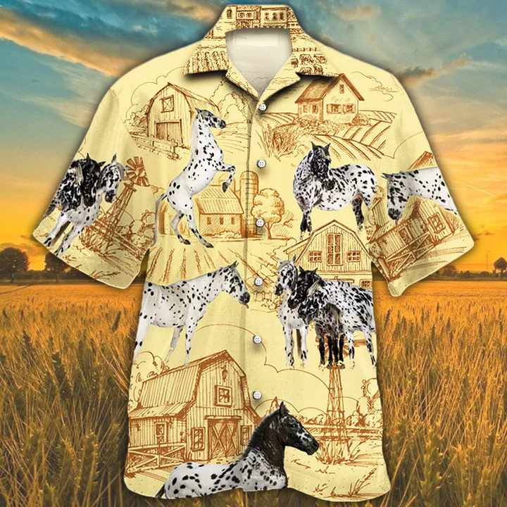 Appaloosa Horse Lovers Farm Trendy Hawaiian Shirt, Farm Horse Short Sleeve Hawaiian Aloha Shirt For Men, Women Appaloosa Horse Lovers Farm Trendy Hawaiian Shirt, Farm Horse Short Sleeve Hawaiian Aloha Shirt For Men, Women