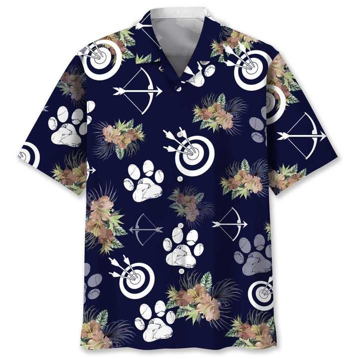Archery Dog Tropical Hawaii Shirt