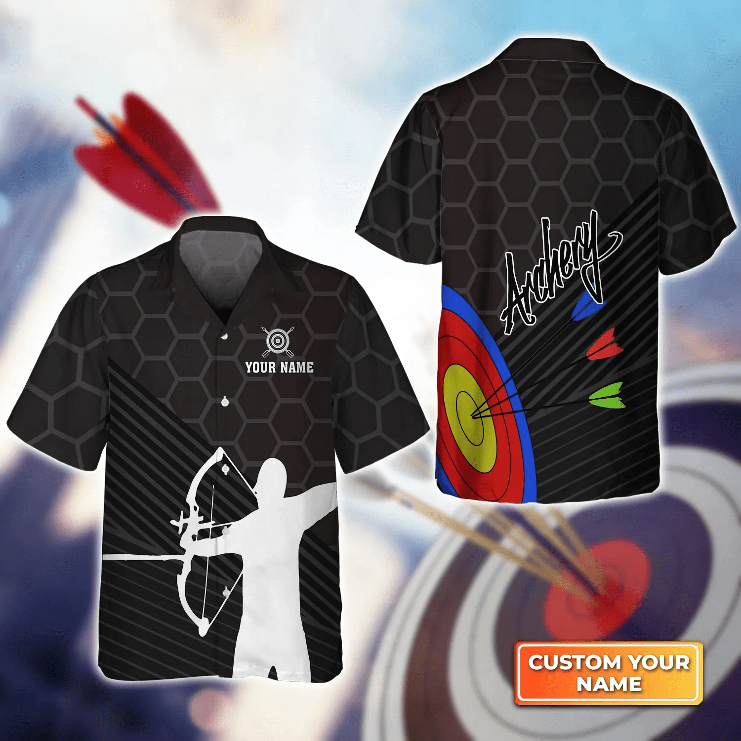 Archery Target & Archery Man 3D Trendy Hawaiian Shirt, Gift For Archer Sport Lovers, Gift For Archer