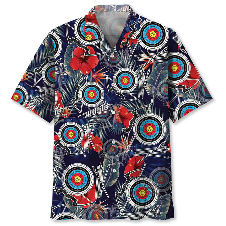 Archery Tropical Trendy Hawaiian Shirt, Archery Team Hawaiian Shit For Men, Gift For Archery Player