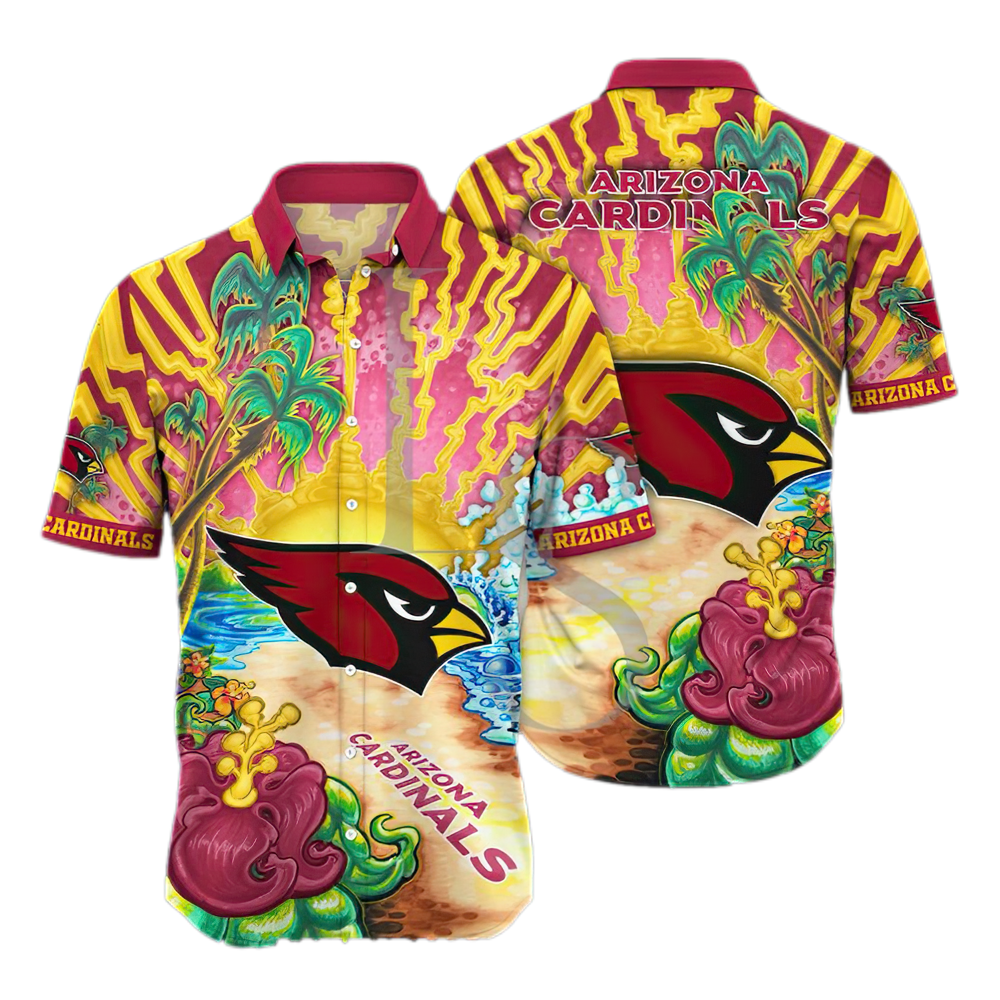 Arizona Cardinals Aloha Island Unisex Hawaiian Shirt