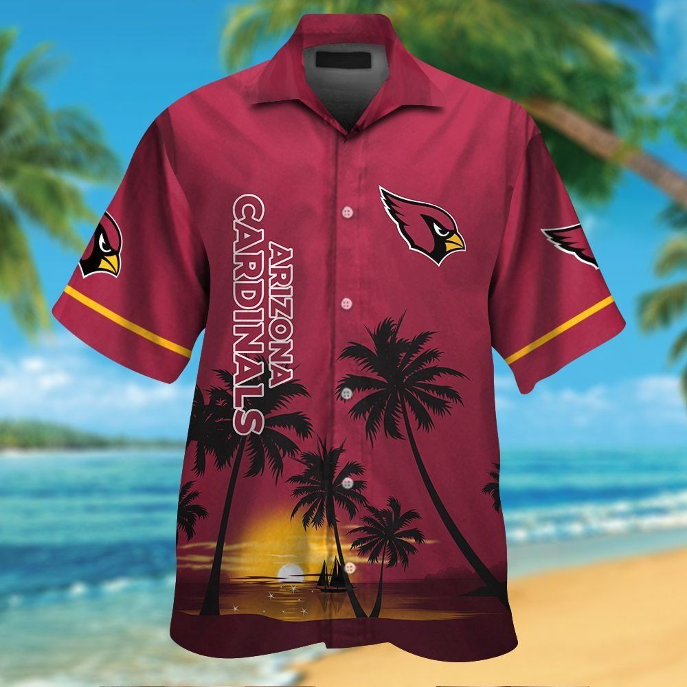 Arizona Cardinals Exclusive Design Hawaiian Tropical Short Sleeve Shirt