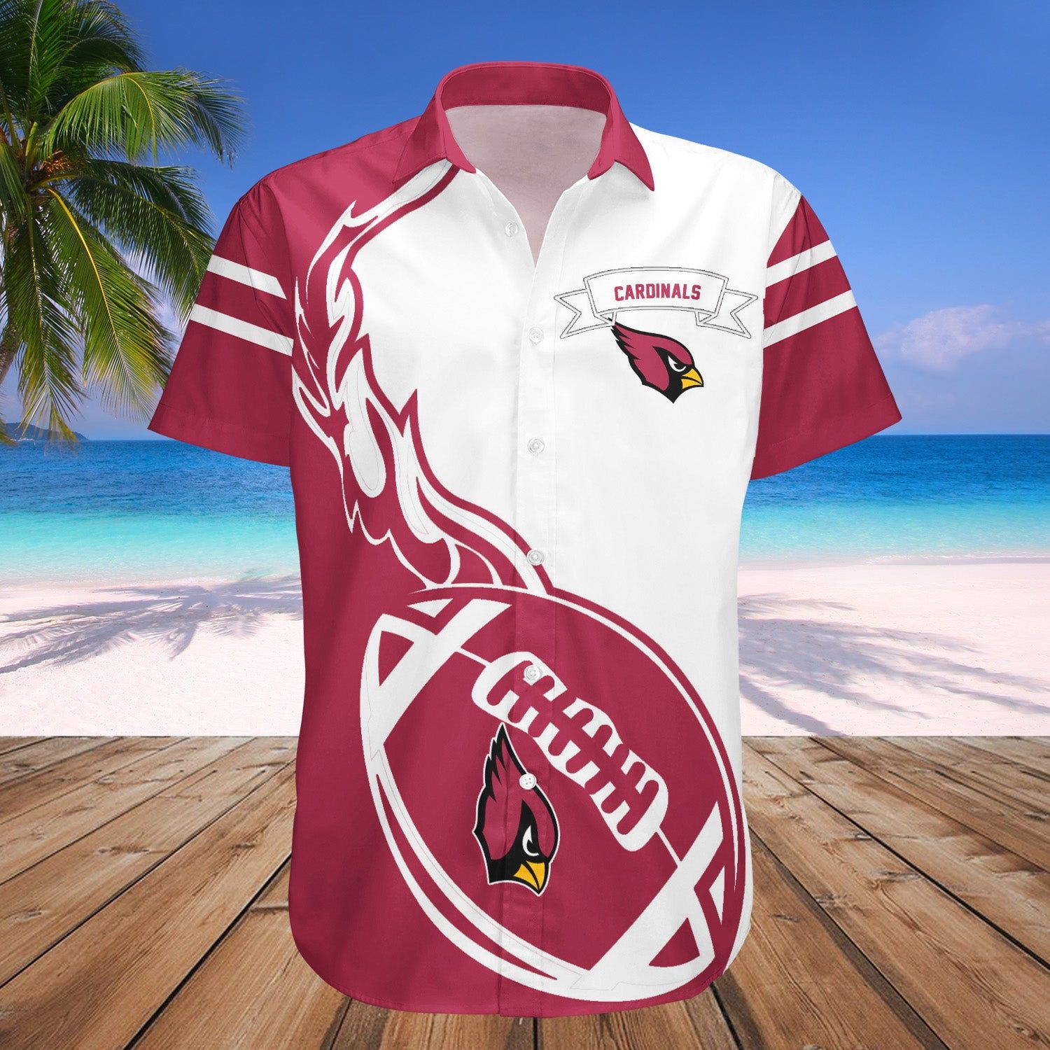 Arizona Cardinals Hawaii Shirt Flame Ball – NFL