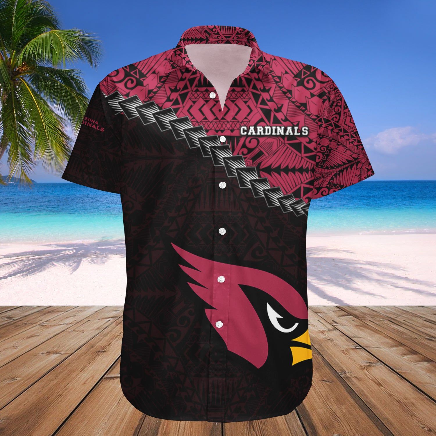 Arizona Cardinals Hawaii Shirt Grunge Polynesian Tattoo – NFL