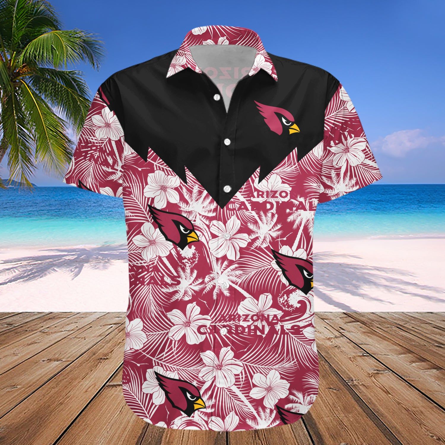 Arizona Cardinals Hawaii Shirt Tropical Seamless- NFL