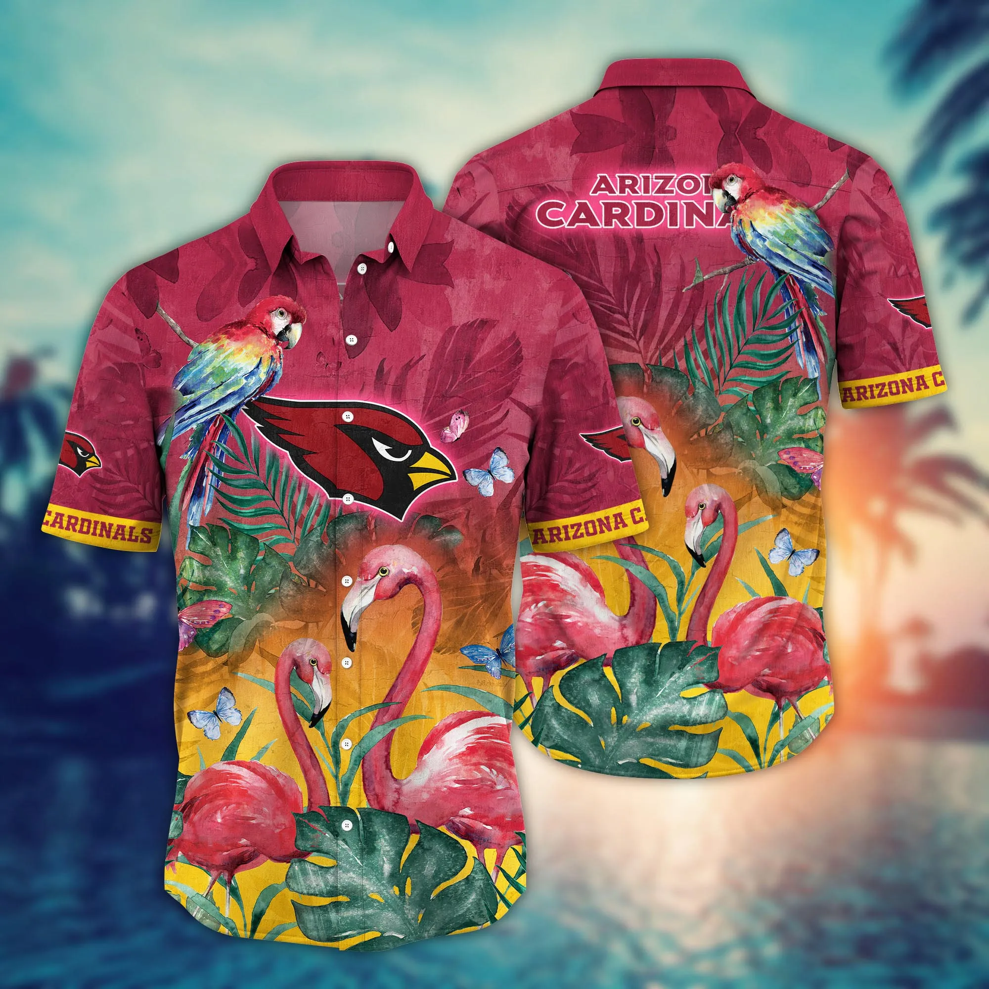 Arizona Cardinals NFL Hawaiian Shirt Beer Gardens Aloha Shirt