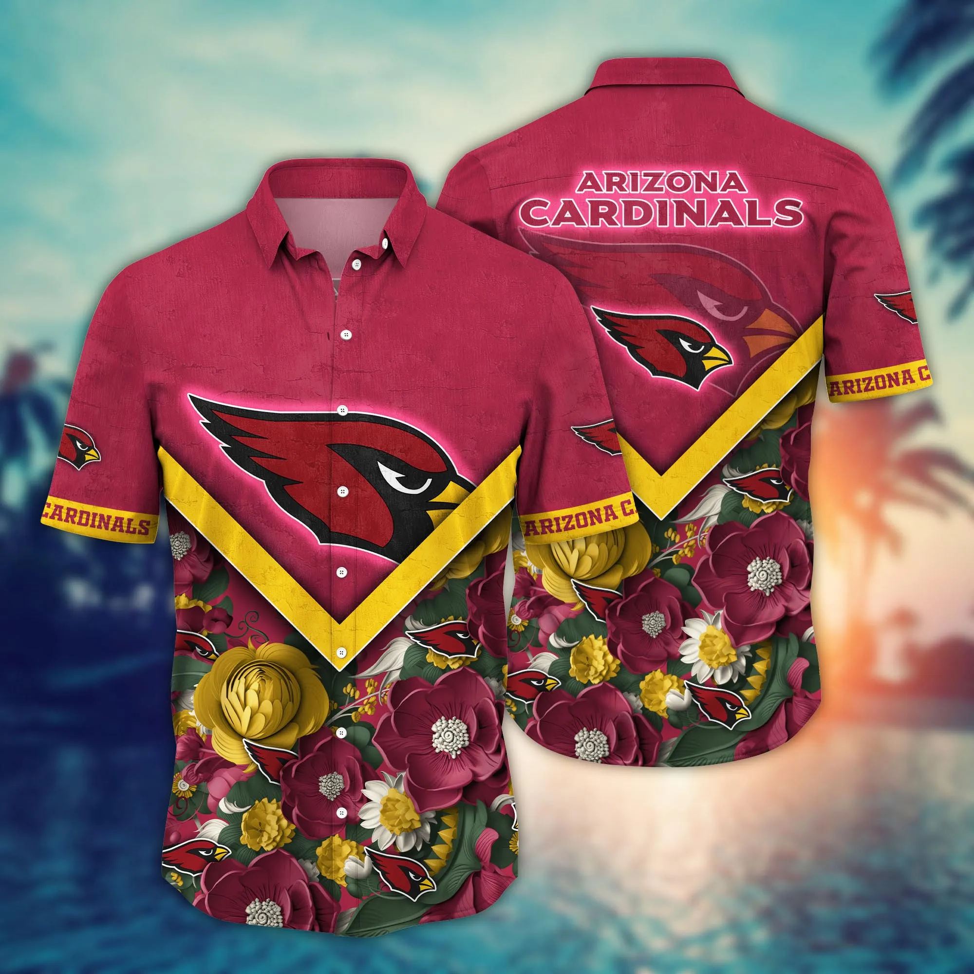 Arizona Cardinals NFL Hawaiian Shirt Custom Sunlit Aloha Shirt
