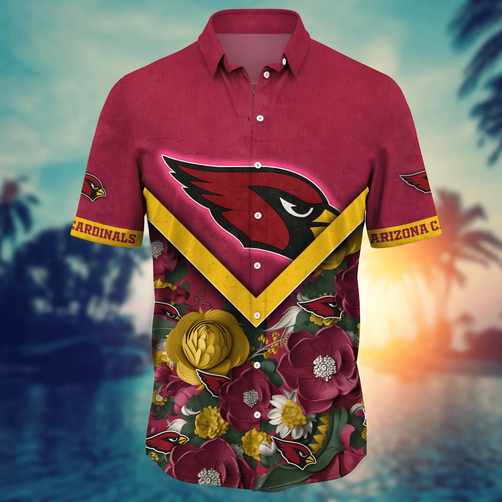Arizona Cardinals NFL Hawaiian Shirt Custom Sunlit Aloha Shirt