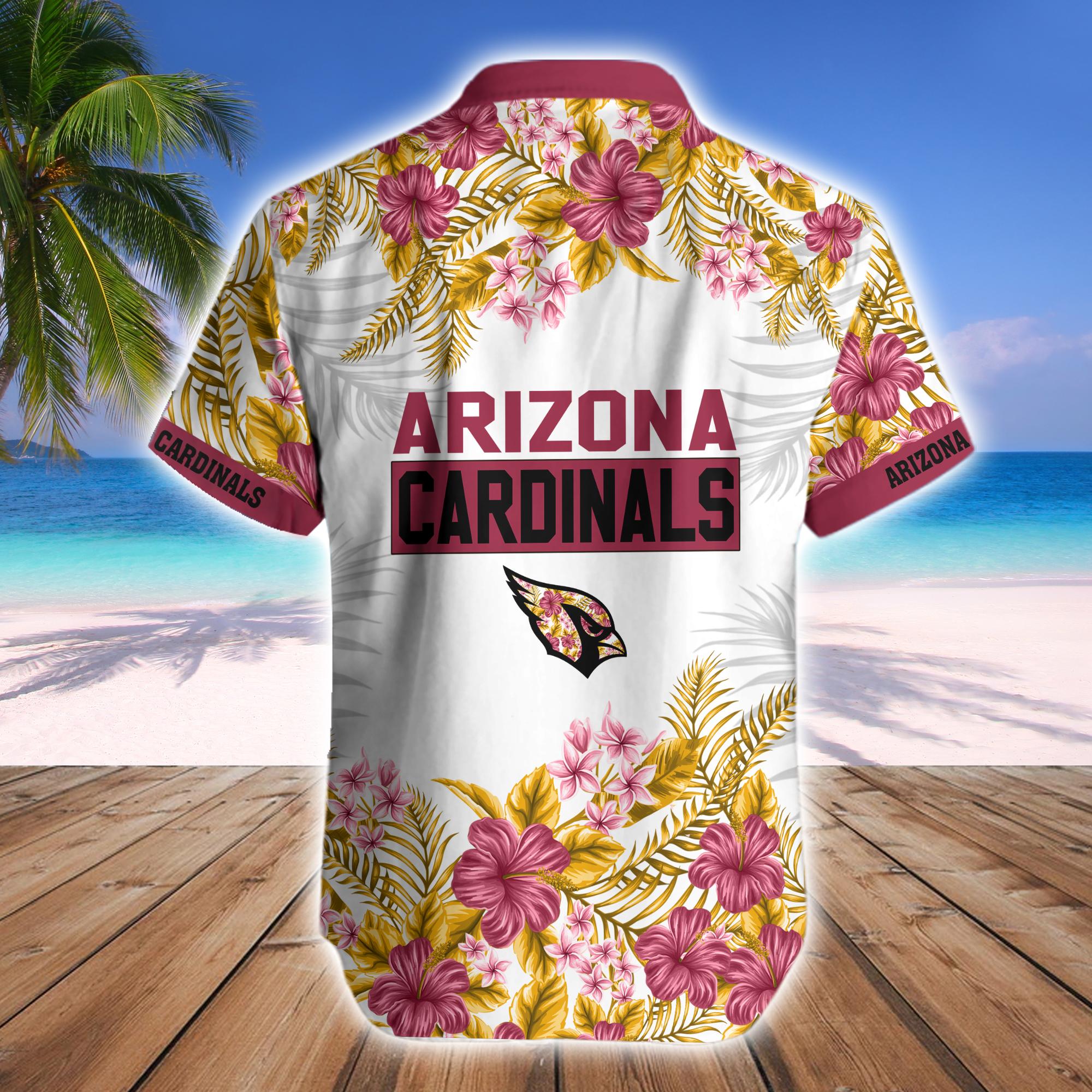 Arizona Cardinals Tropical Hawaiian Fan Shirt Shorts Combo Set