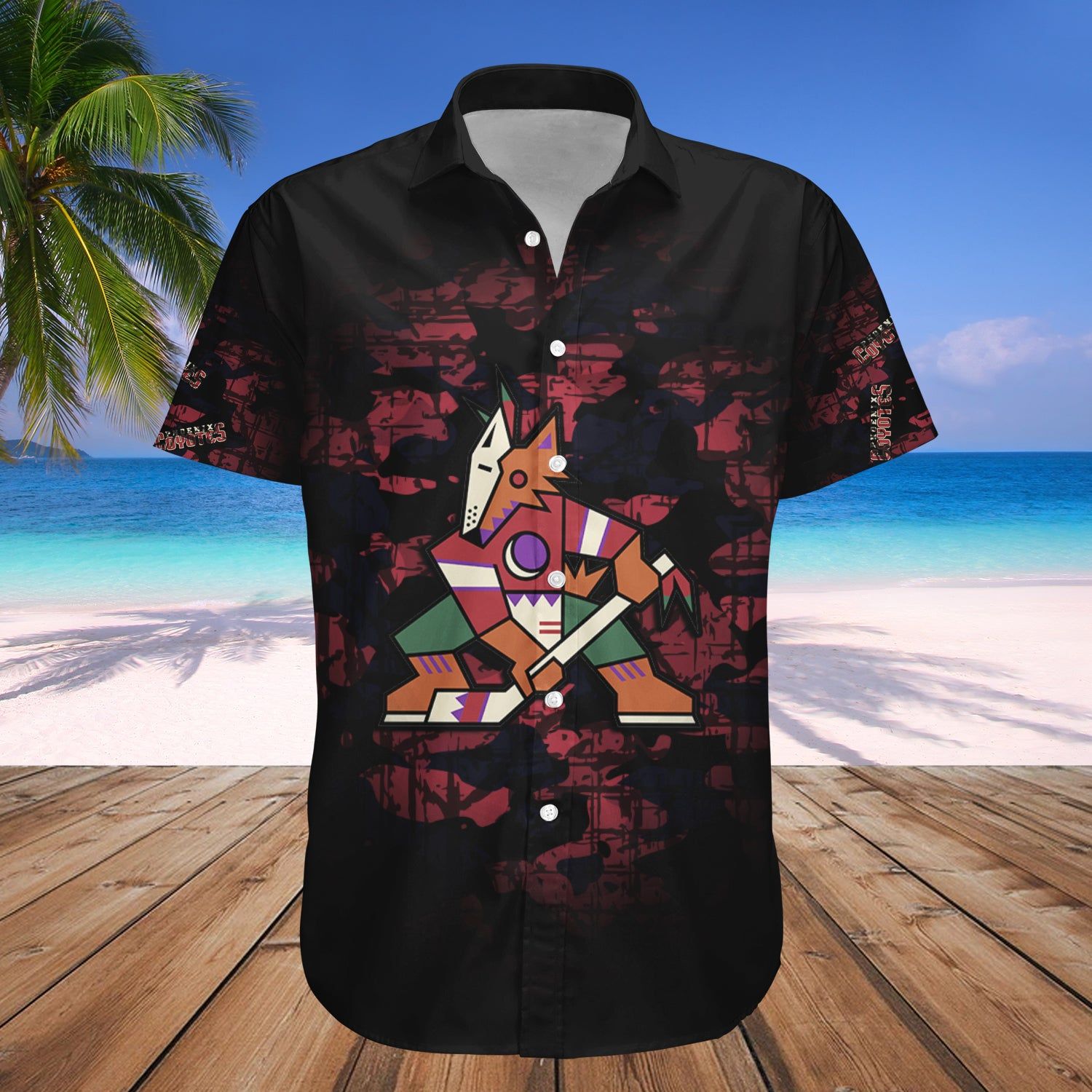 Arizona Coyotes Hawaii Shirt Camouflage Vintage – NHL