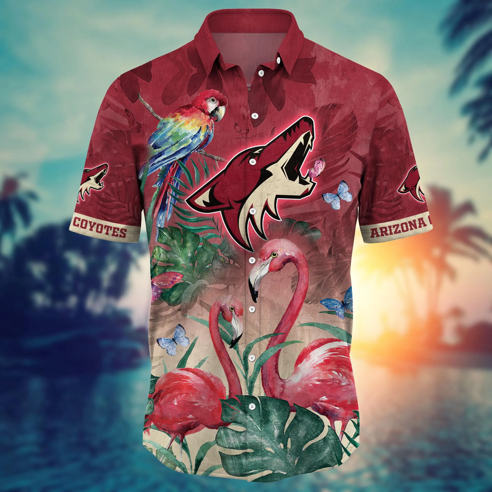 Arizona Coyotes Hawaiian Shirt Sunshine Aloha Shirt