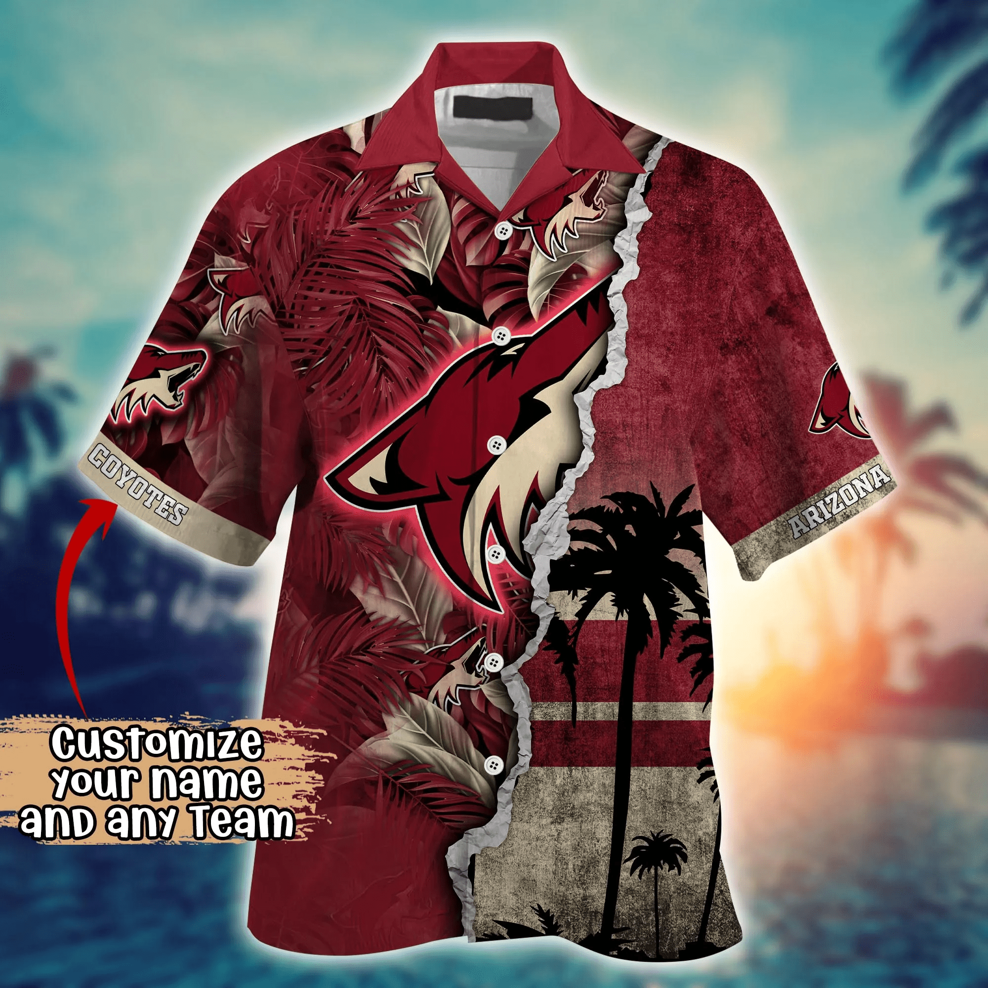 Arizona Coyotes NHL Hawaiian Shirt Custom Sunning Aloha Shirt