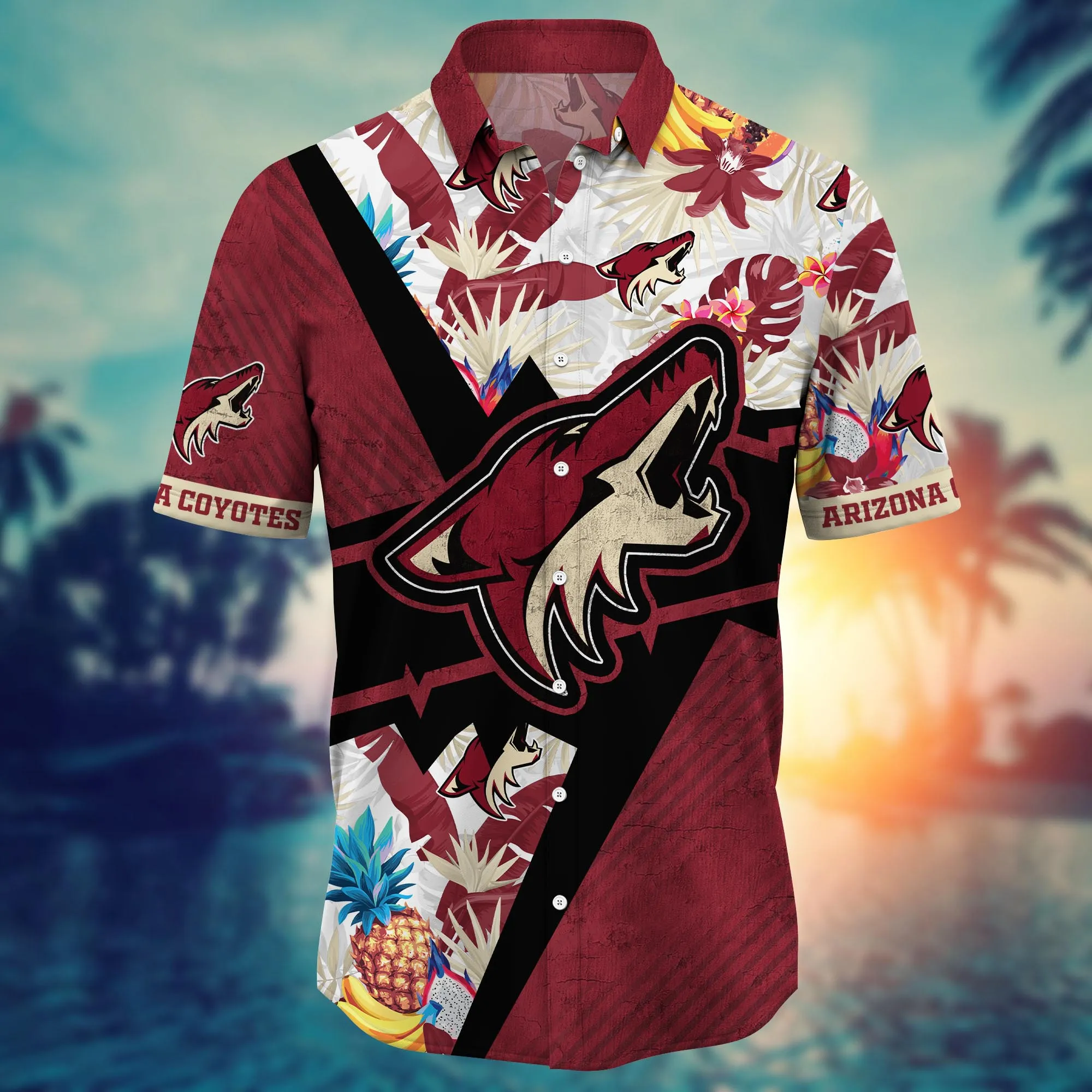Arizona Coyotes NHL Hawaiian Shirt Ice-Cold Drinks Aloha Shirt