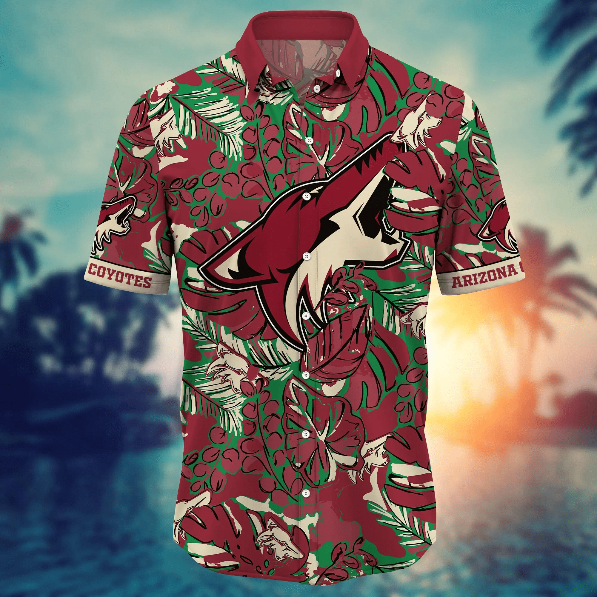 Arizona Coyotes NHL Hawaiian Shirt Sunburn Aloha Shirt