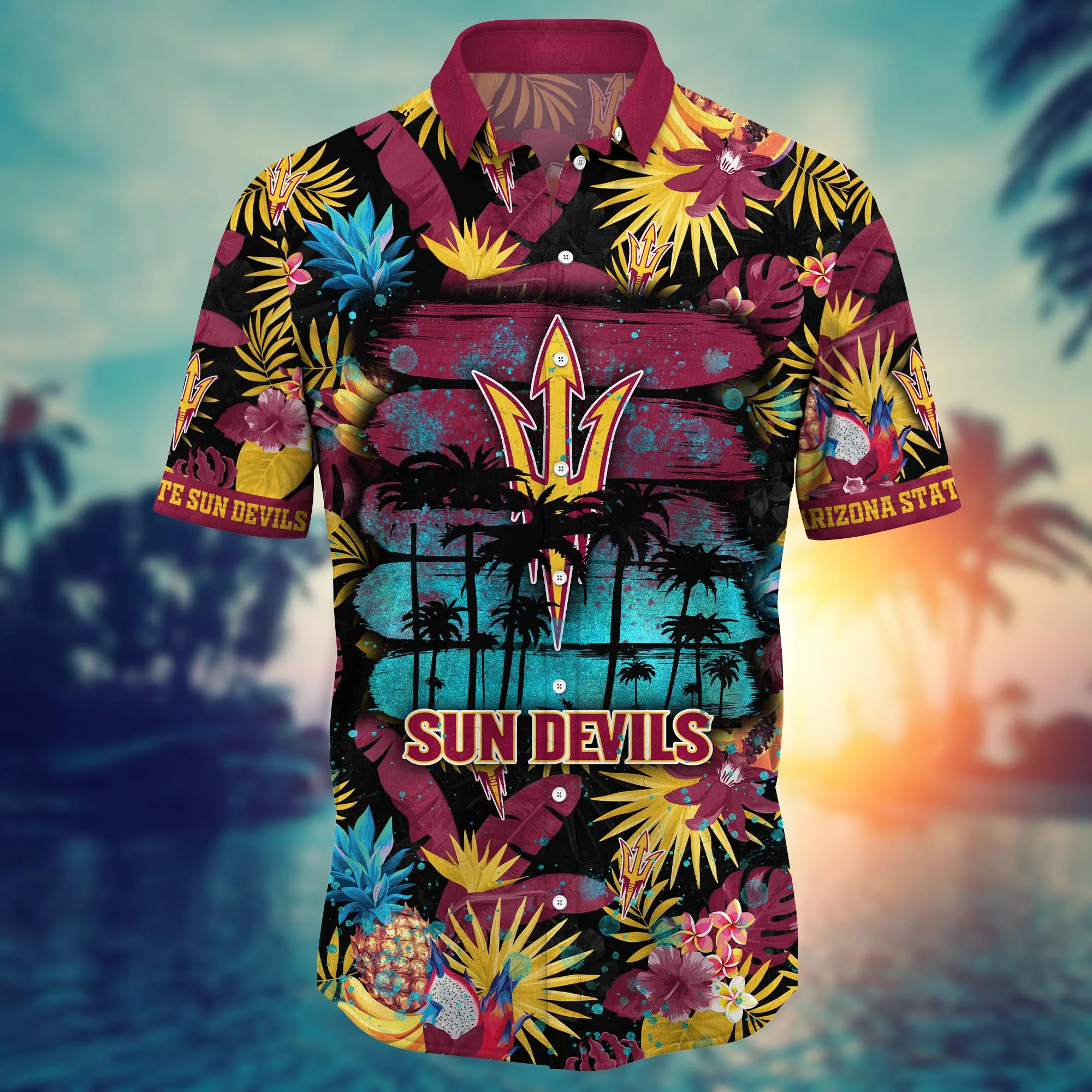 Arizona State Sun Devils NCAA Hawaiian Shirt Bikinistime International Sport Shirts