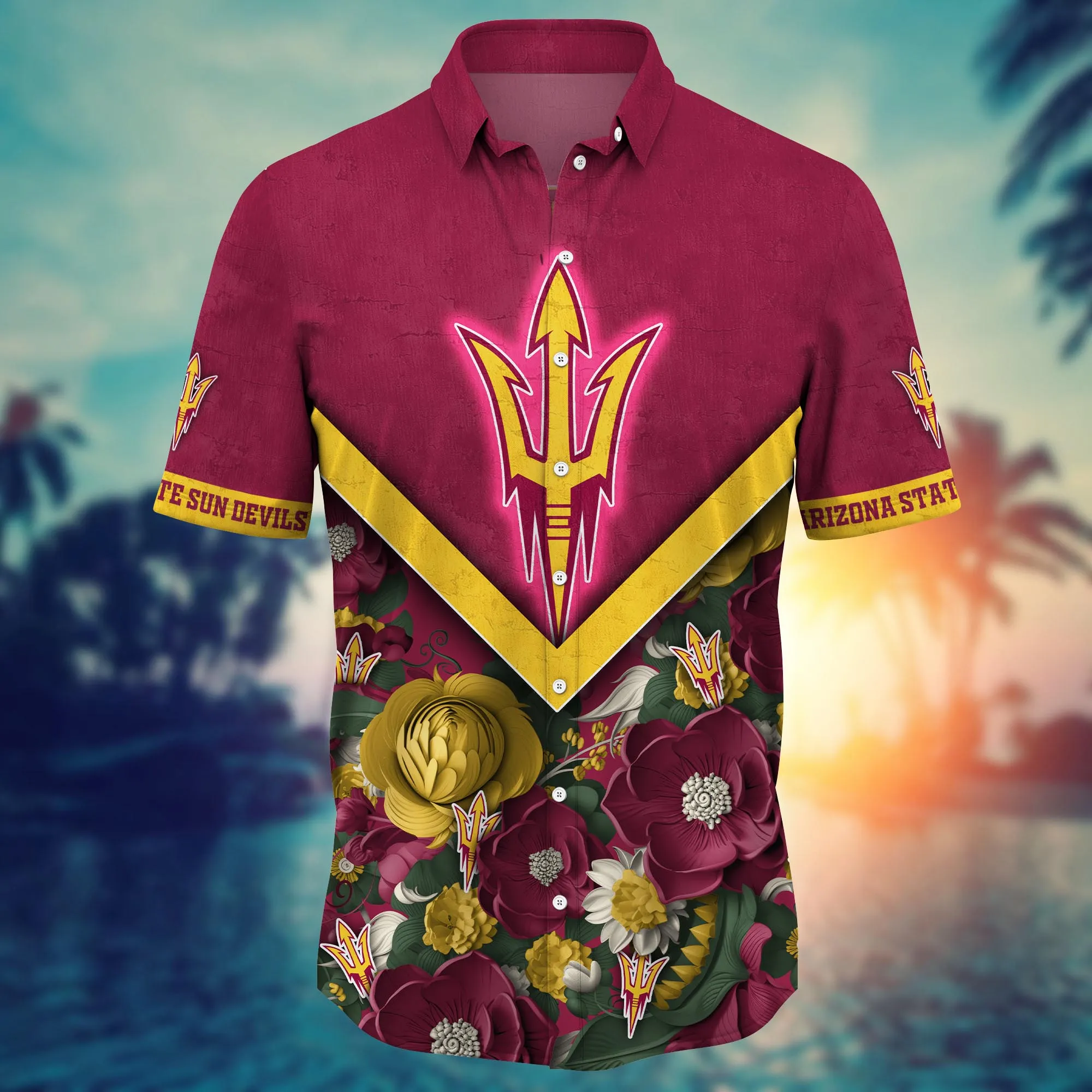 Arizona State Sun Devils NCAA Hawaiian Shirt Custom Ceiling Fans Aloha Shirt