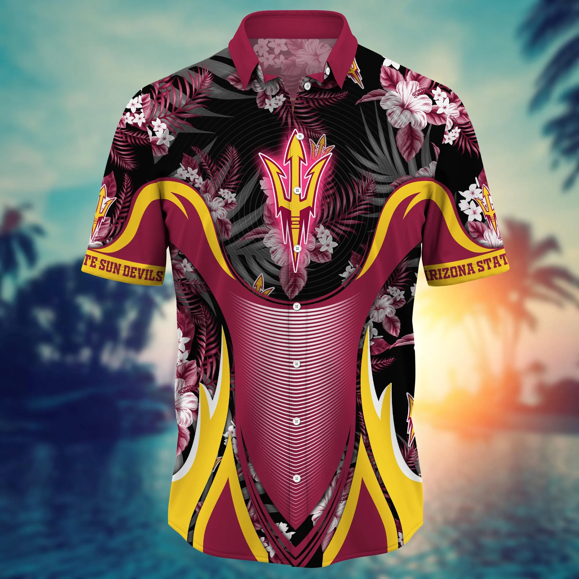Arizona State Sun Devils NCAA Hawaiian Shirt Fresh Mowed Lawns Aloha Shirt