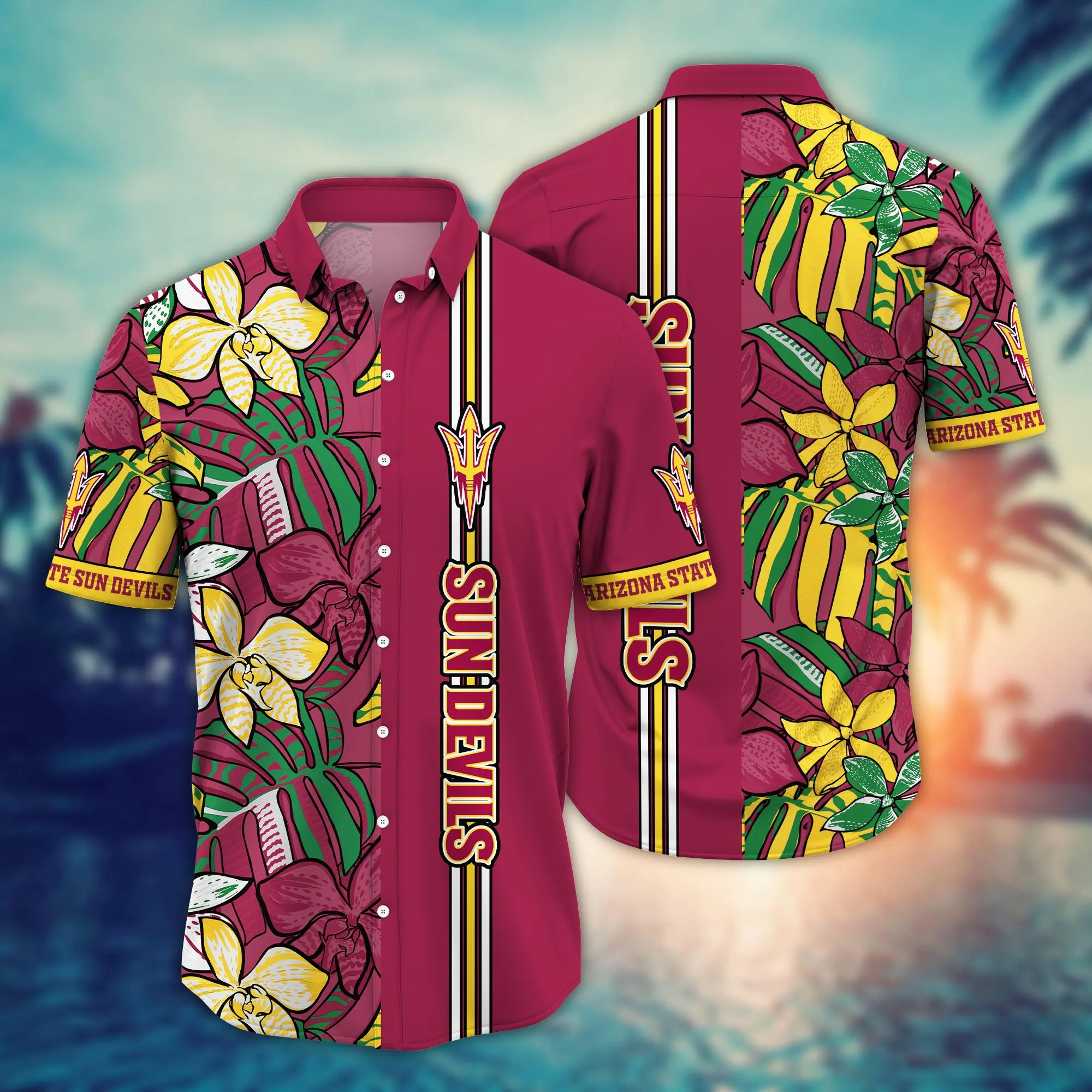 Arizona State Sun Devils NCAA Hawaiian Shirt Hammocks Aloha Shirt Arizona State Sun Devils NCAA Hawaiian Shirt Hammocks Aloha Shirt