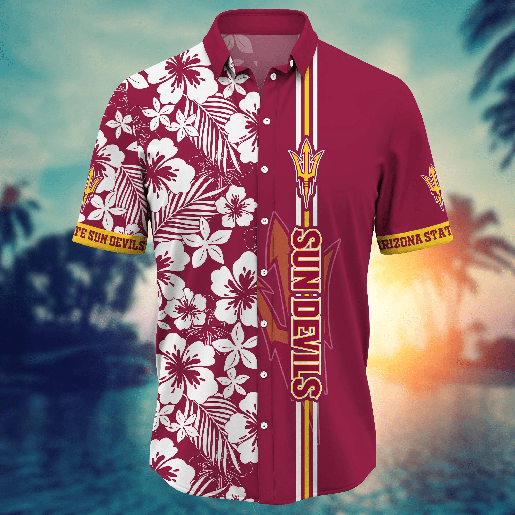 Arizona State Sun Devils NCAA Hawaiian Shirt Ice Cream Seasontime Aloha Shirt