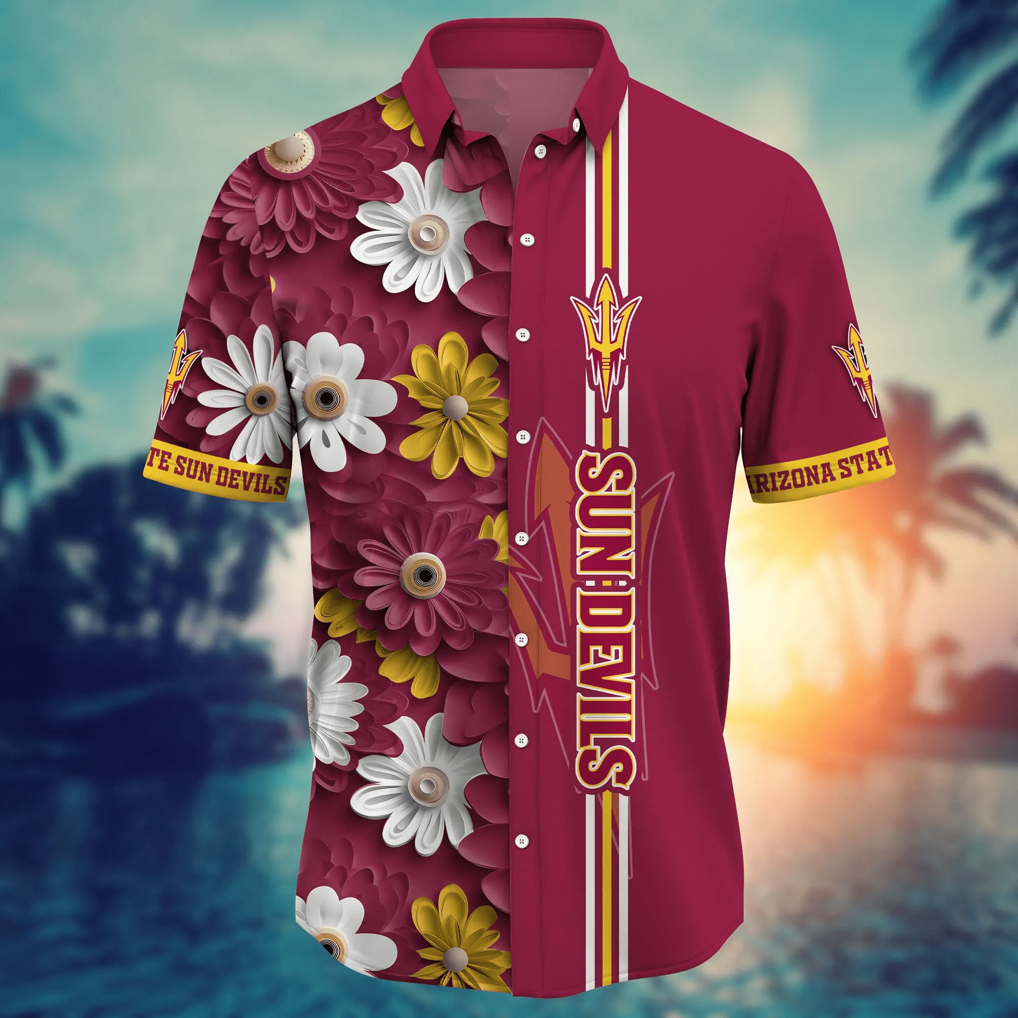 Arizona State Sun Devils NCAA Hawaiian Shirt Lush Greenery Friendly Match Shirts