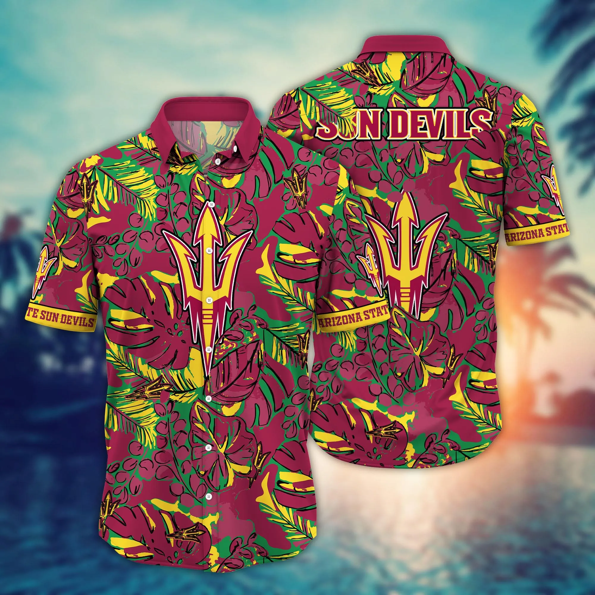 Arizona State Sun Devils NCAA Hawaiian Shirt Music Festivals Aloha Shirt Arizona State Sun Devils NCAA Hawaiian Shirt Music Festivals Aloha Shirt