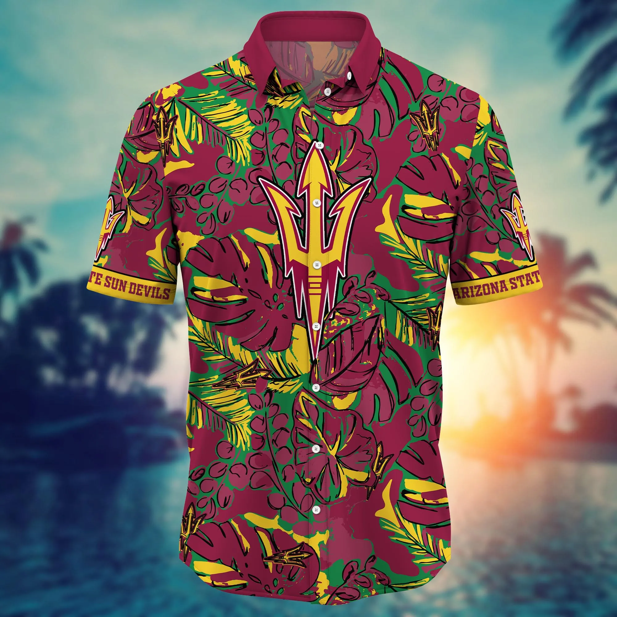 Arizona State Sun Devils NCAA Hawaiian Shirt Music Festivals Aloha Shirt