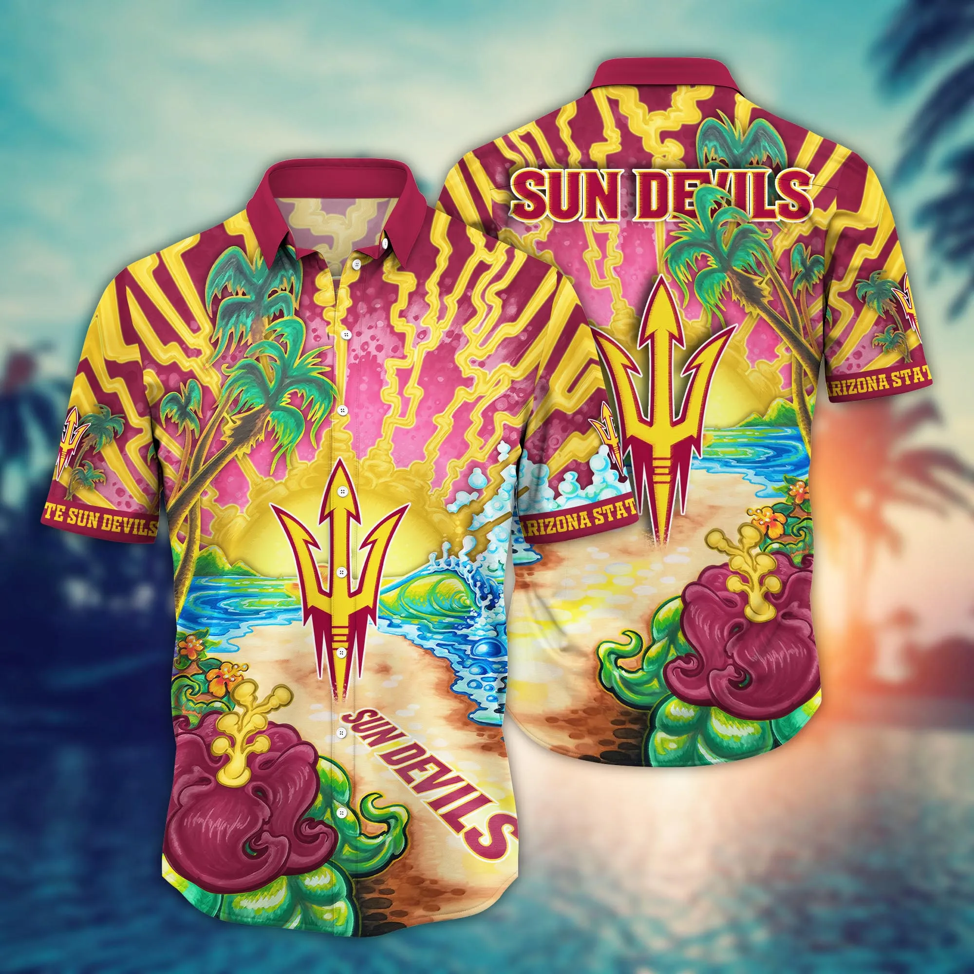 Arizona State Sun Devils NCAA Hawaiian Shirt Solsticetime Aloha Shirt Arizona State Sun Devils NCAA Hawaiian Shirt Solsticetime Aloha Shirt