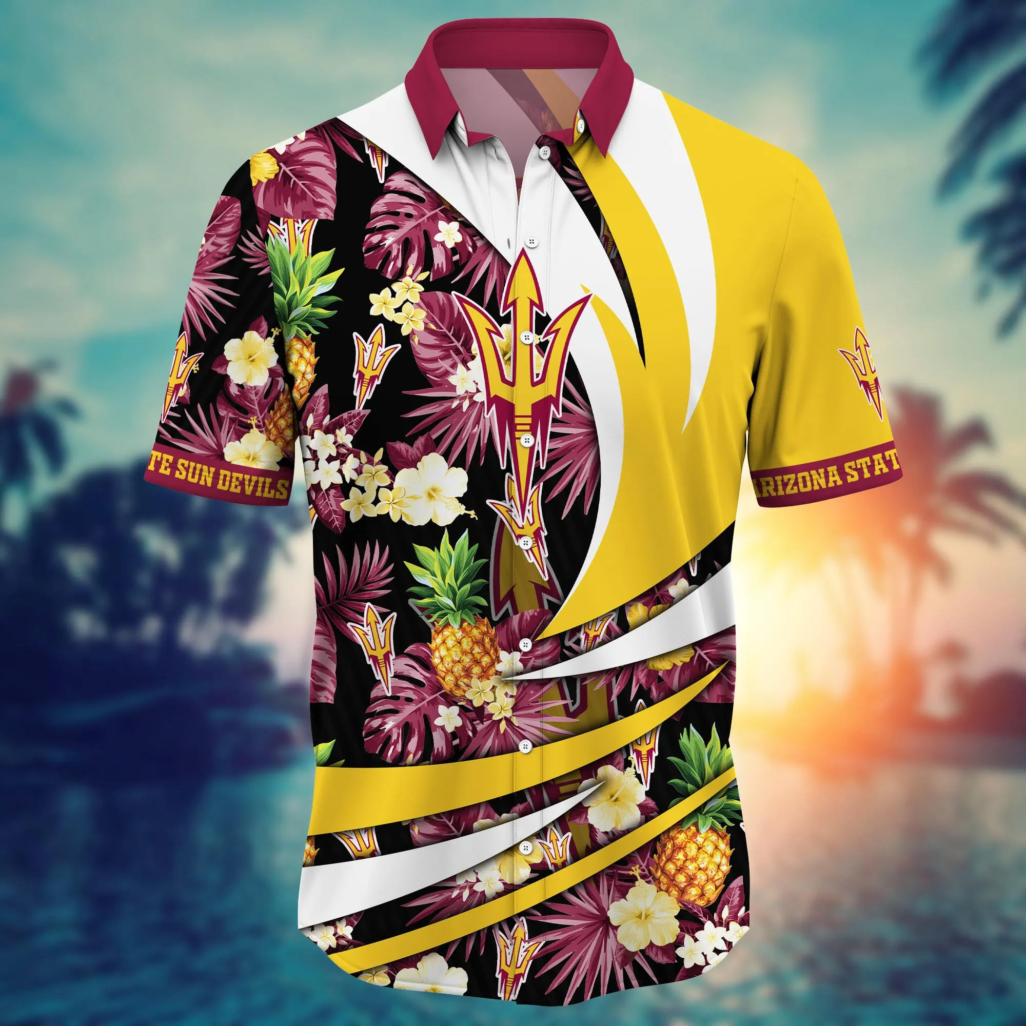 Arizona State Sun Devils NCAA Hawaiian Shirt Sunlight Aloha Shirt