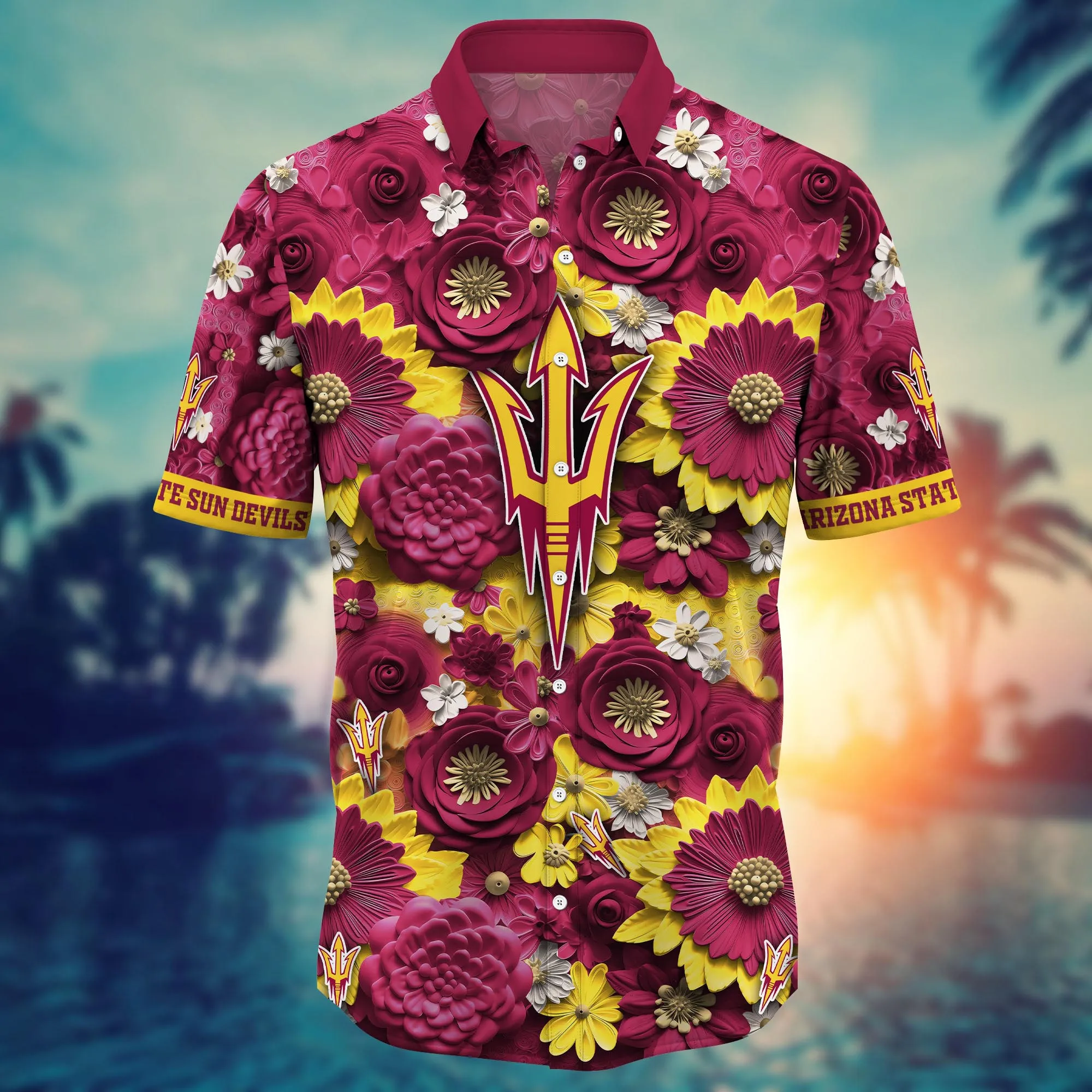 Arizona State Sun Devils NCAA Hawaiian Shirt Trending For This Summer Customize Shirt Any Team