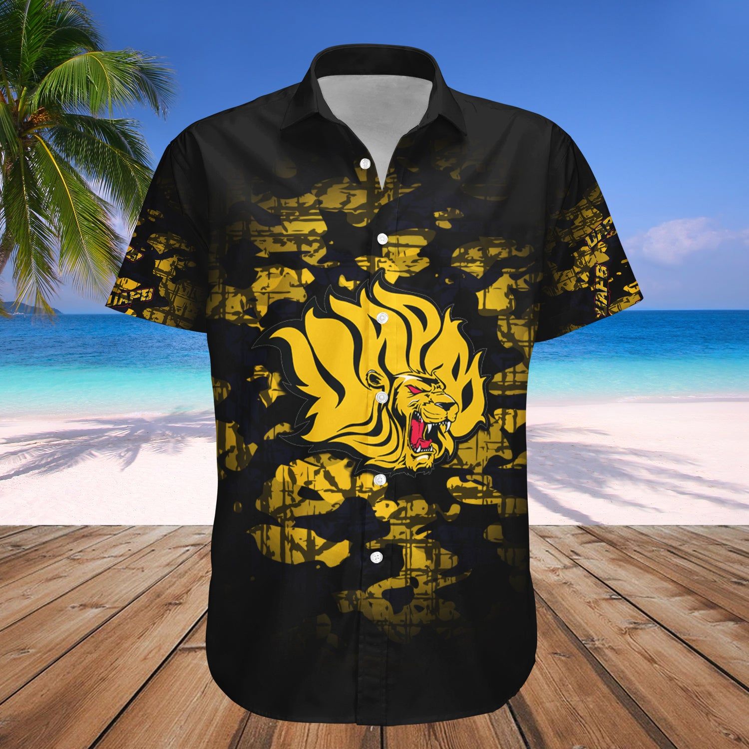 Arkansas-Pine Bluff Golden Lions Hawaii Shirt Camouflage Vintage – NCAA
