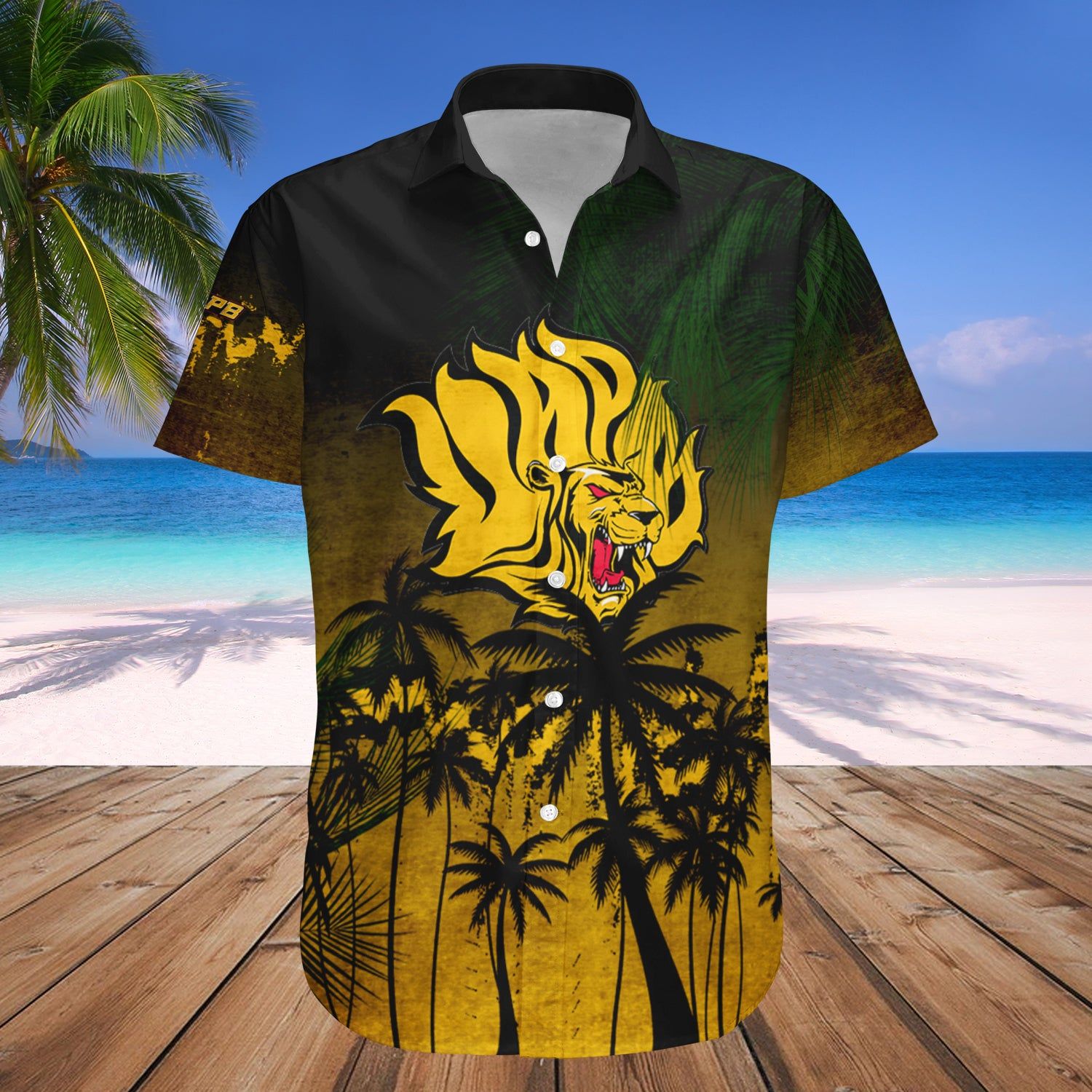 Arkansas-Pine Bluff Golden Lions Hawaii Shirt Coconut Tree Tropical Grunge – NCAA