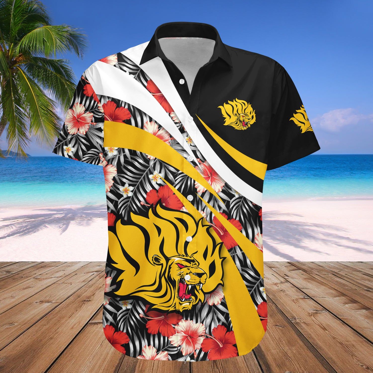 Arkansas-Pine Bluff Golden Lions Hawaii Shirt Hibiscus Sport Style – NCAA