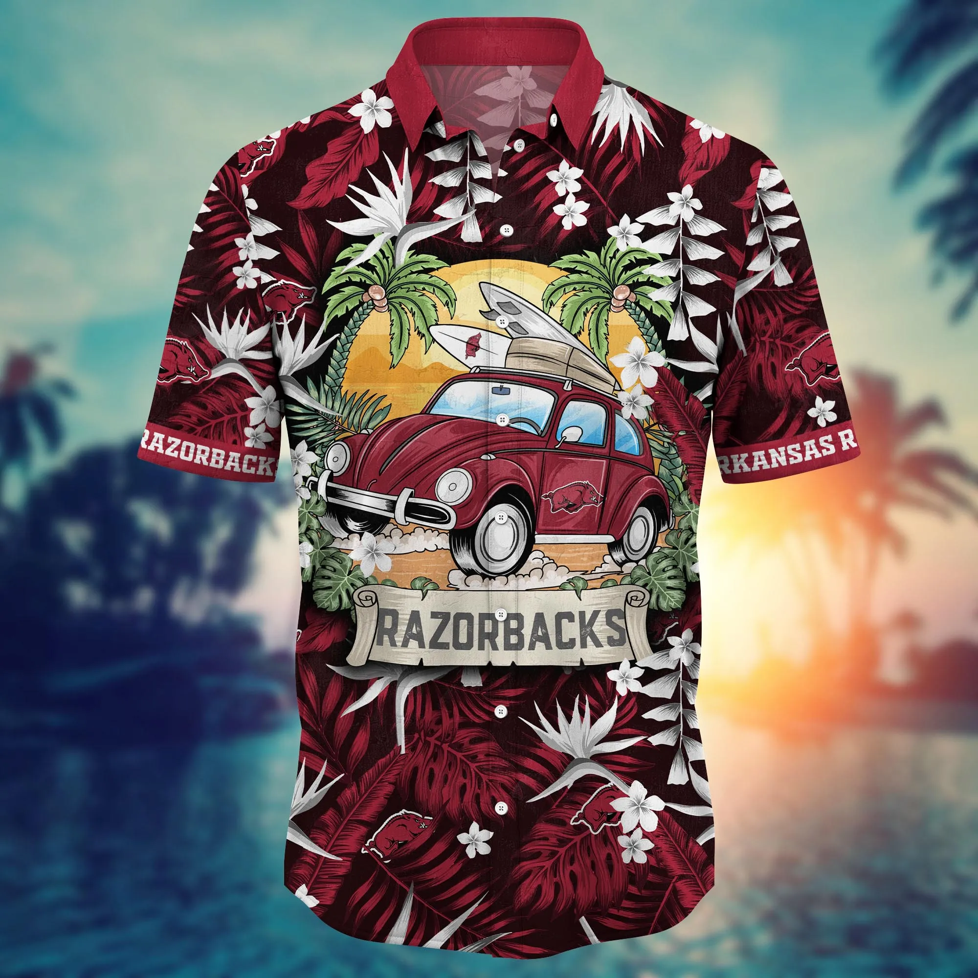 Arkansas Razorbacks NCAA Hawaiian Shirt Getawaystime Aloha Shirt