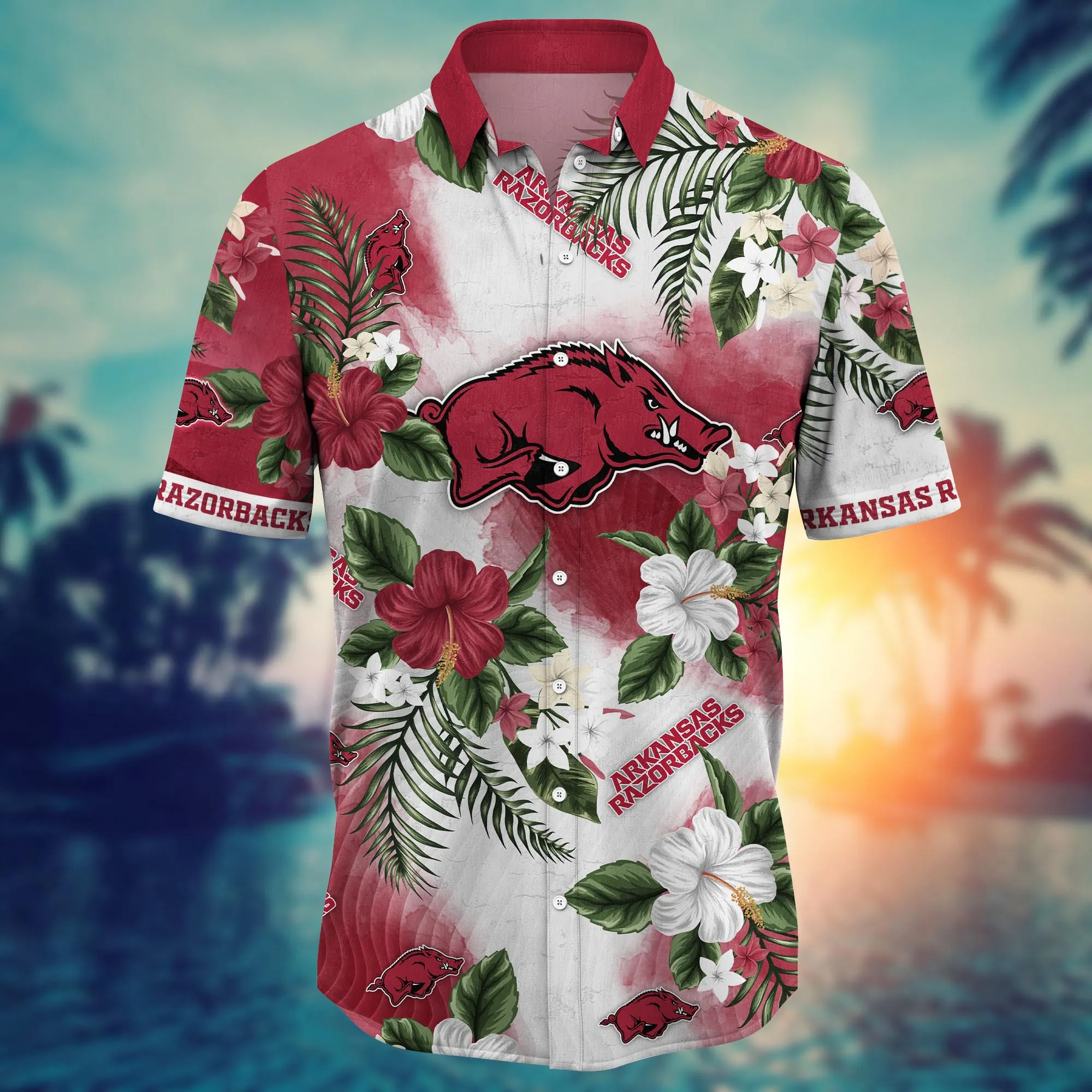 Arkansas Razorbacks NCAA Hawaiian Shirt Summer Campstime Aloha Shirt