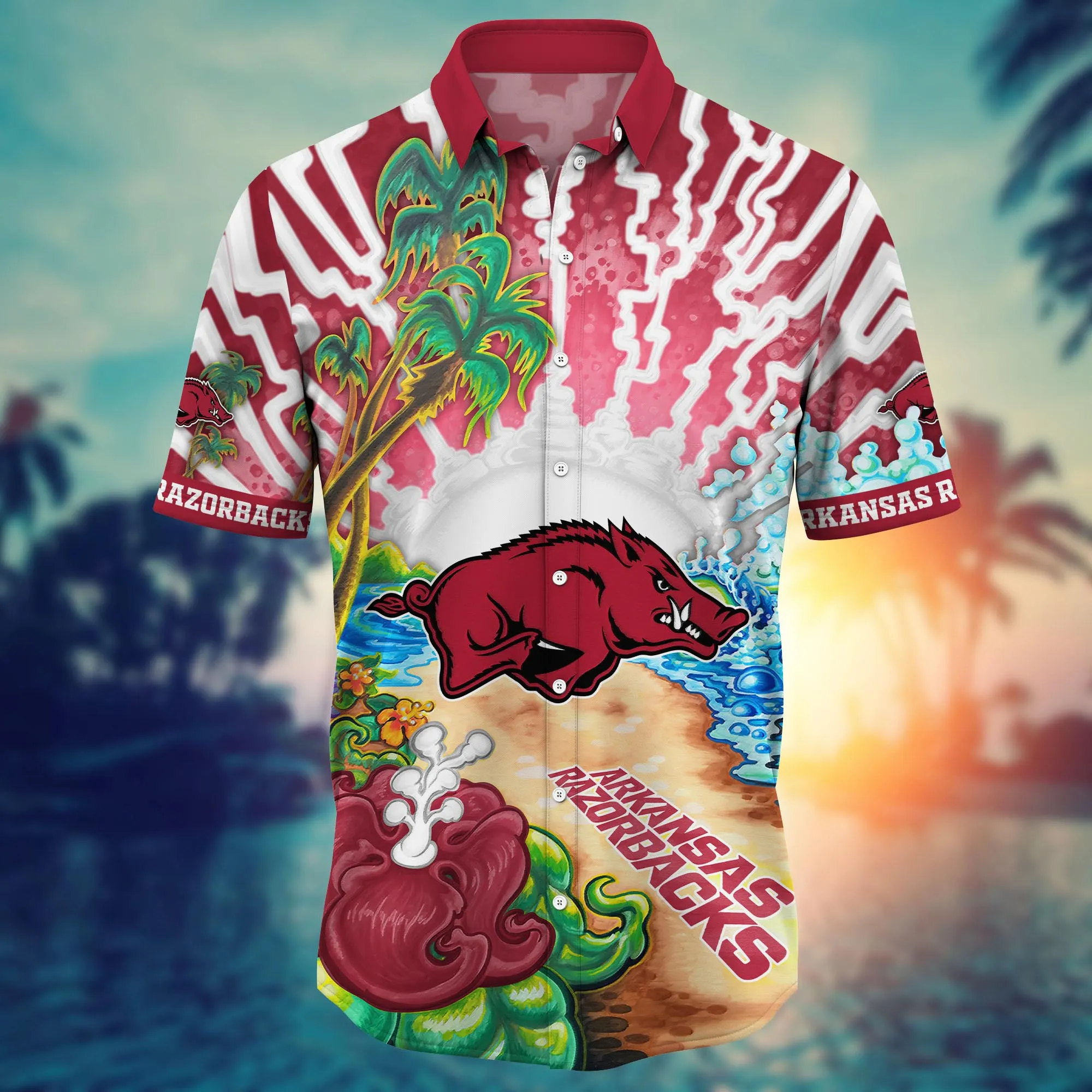 Arkansas Razorbacks NCAA Hawaiian Shirt Sunlittime Aloha Shirt