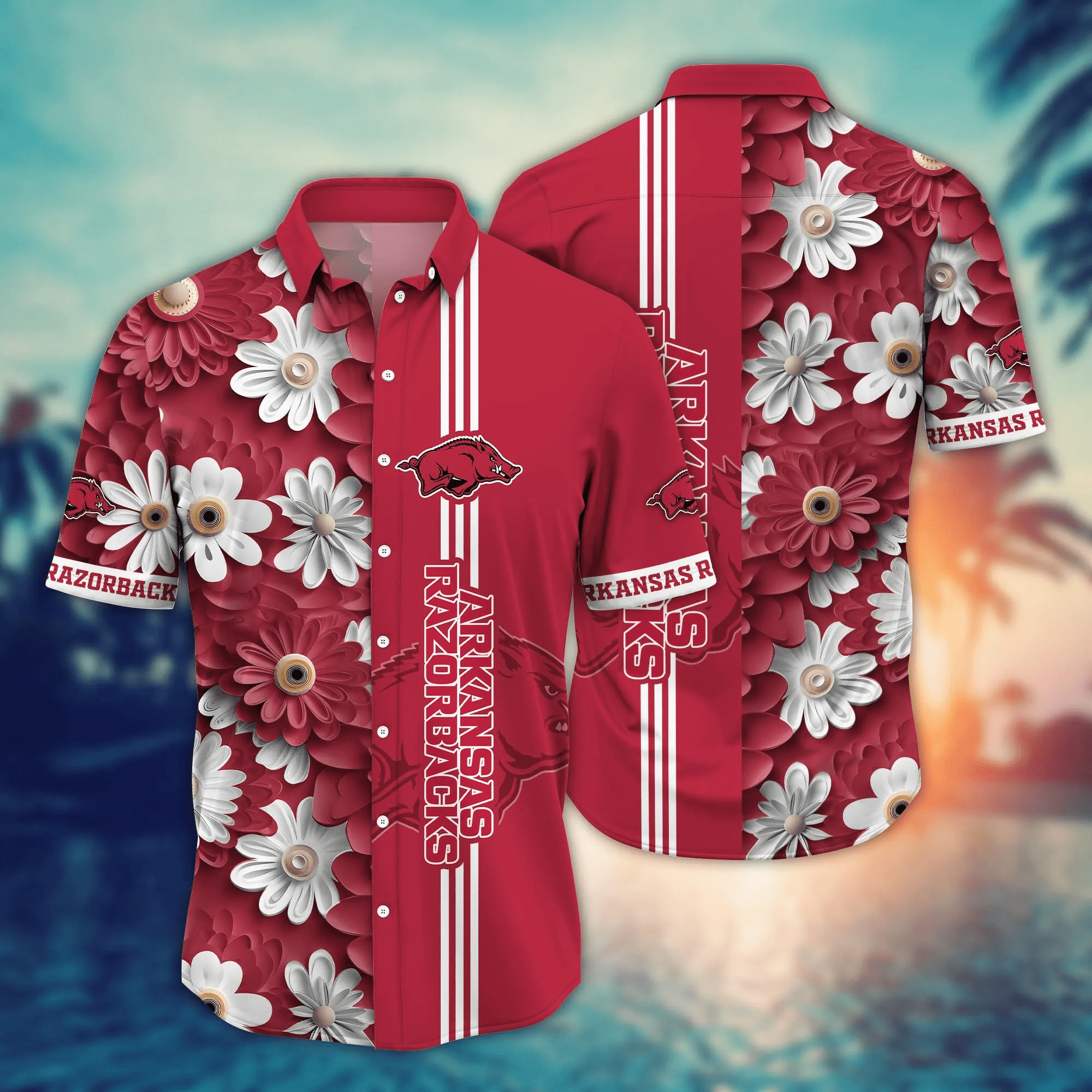 Arkansas Razorbacks NCAA Hawaiian Shirt Travel Aloha Shirt