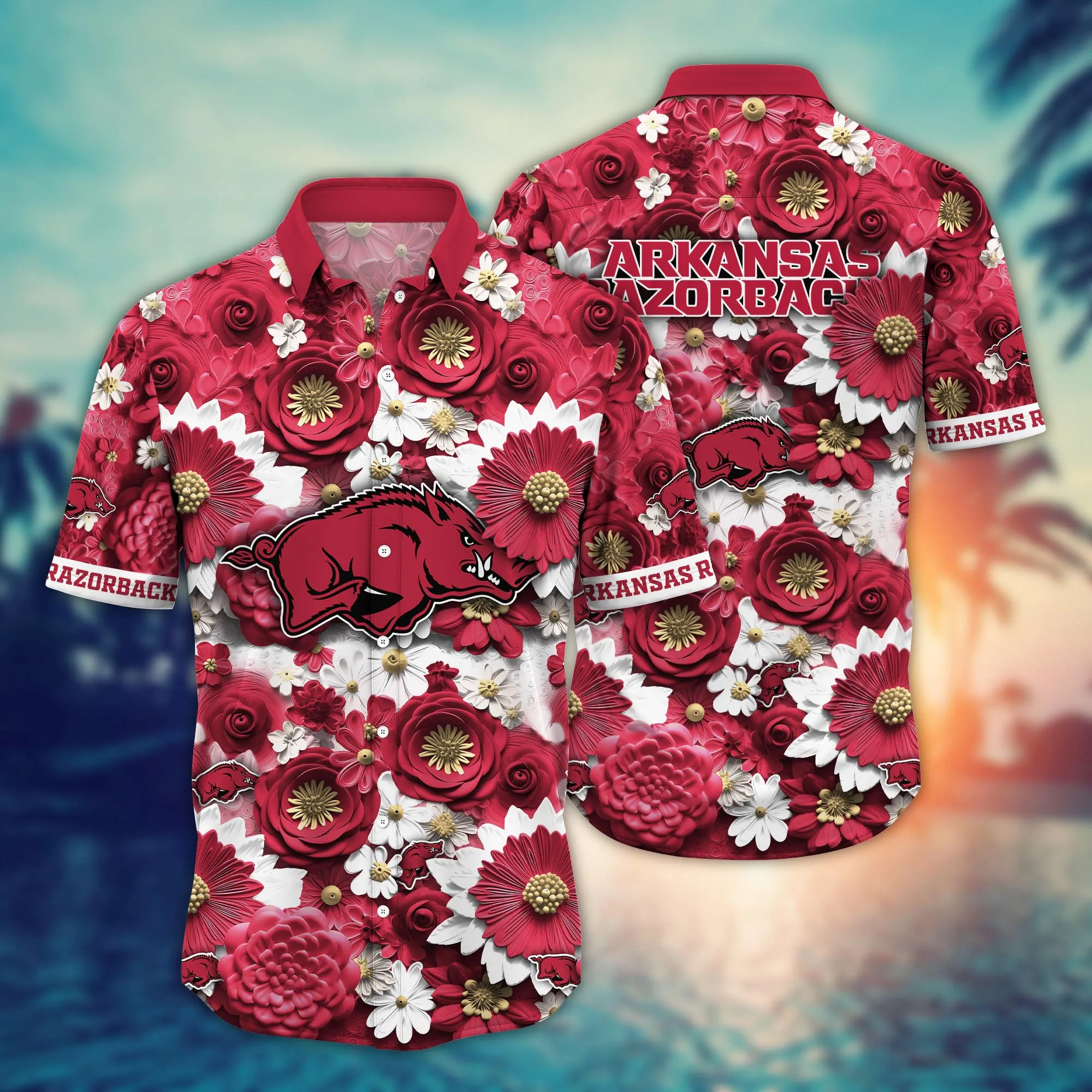 Arkansas Razorbacks NCAA Hawaiian Shirt Trending For This Summer Customize Shirt Any Team