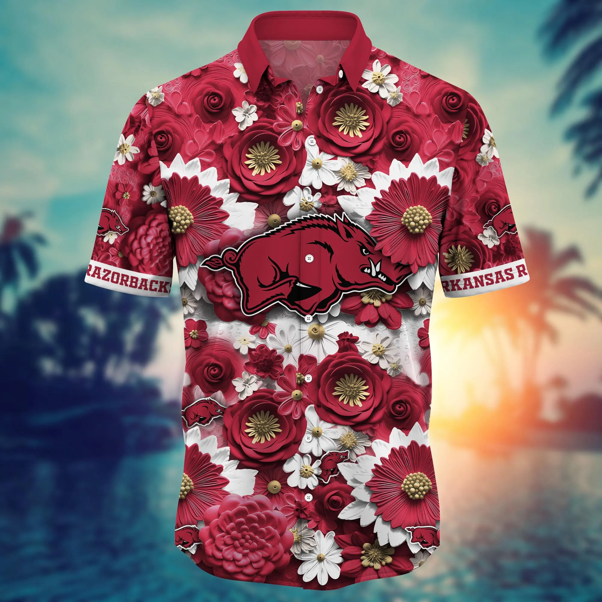 Arkansas Razorbacks NCAA Hawaiian Shirt Trending For This Summer Customize Shirt Any Team