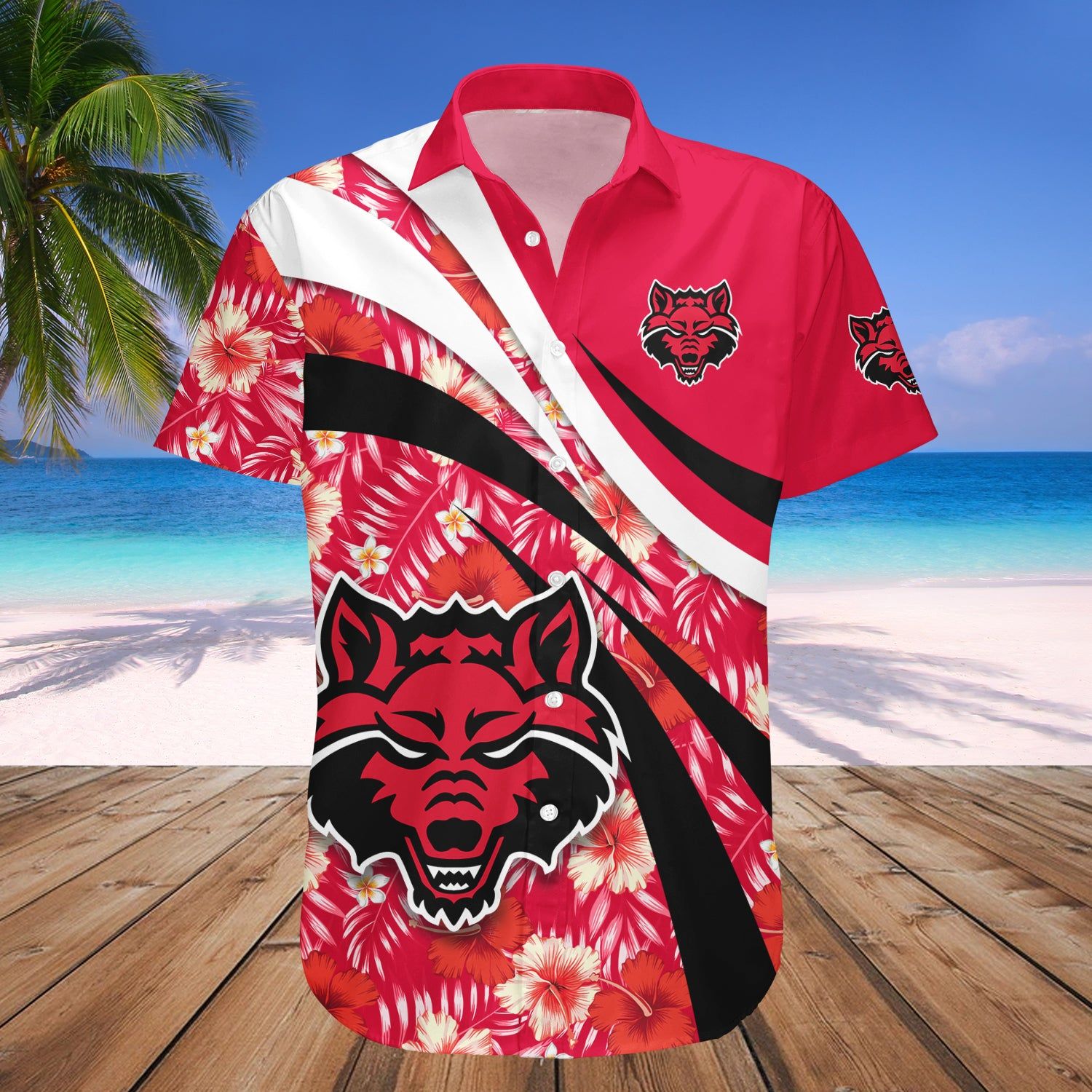 Arkansas State Red Wolves Hawaii Shirt Hibiscus Sport Style – NCAA