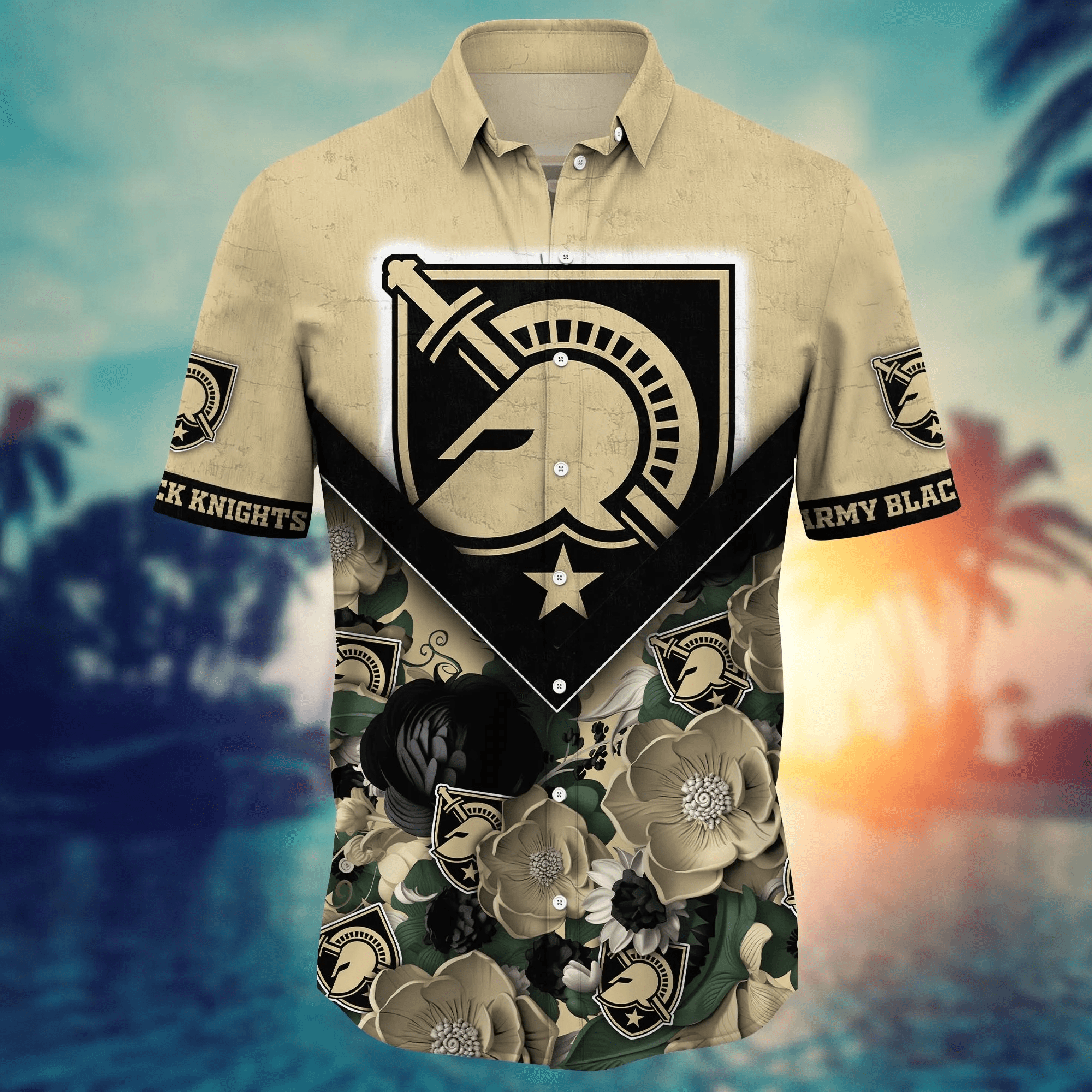 Army Black Knights NCAA Hawaiian Shirt Custom Sun Rays 11-A-Side Shirts