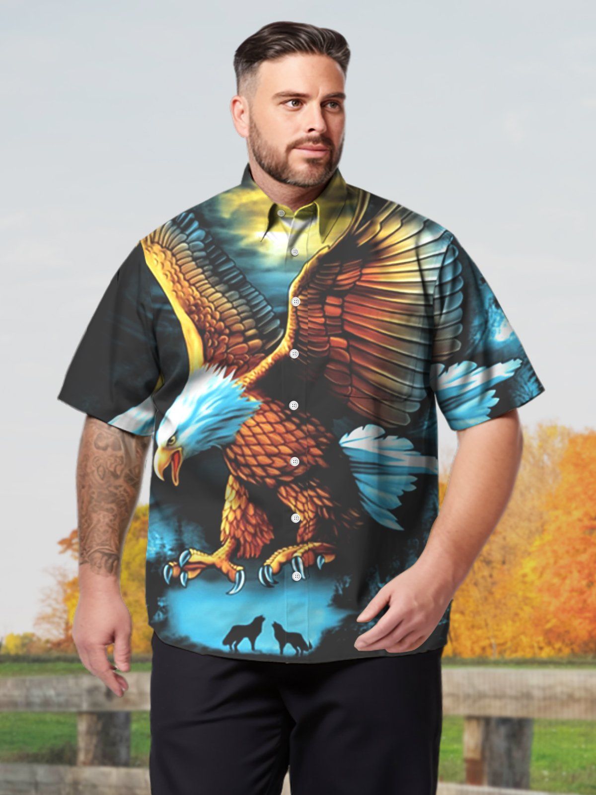 Art Big & Tall Animal Hawaiian Shirt Elegant Fashion Hawaiian Shirt