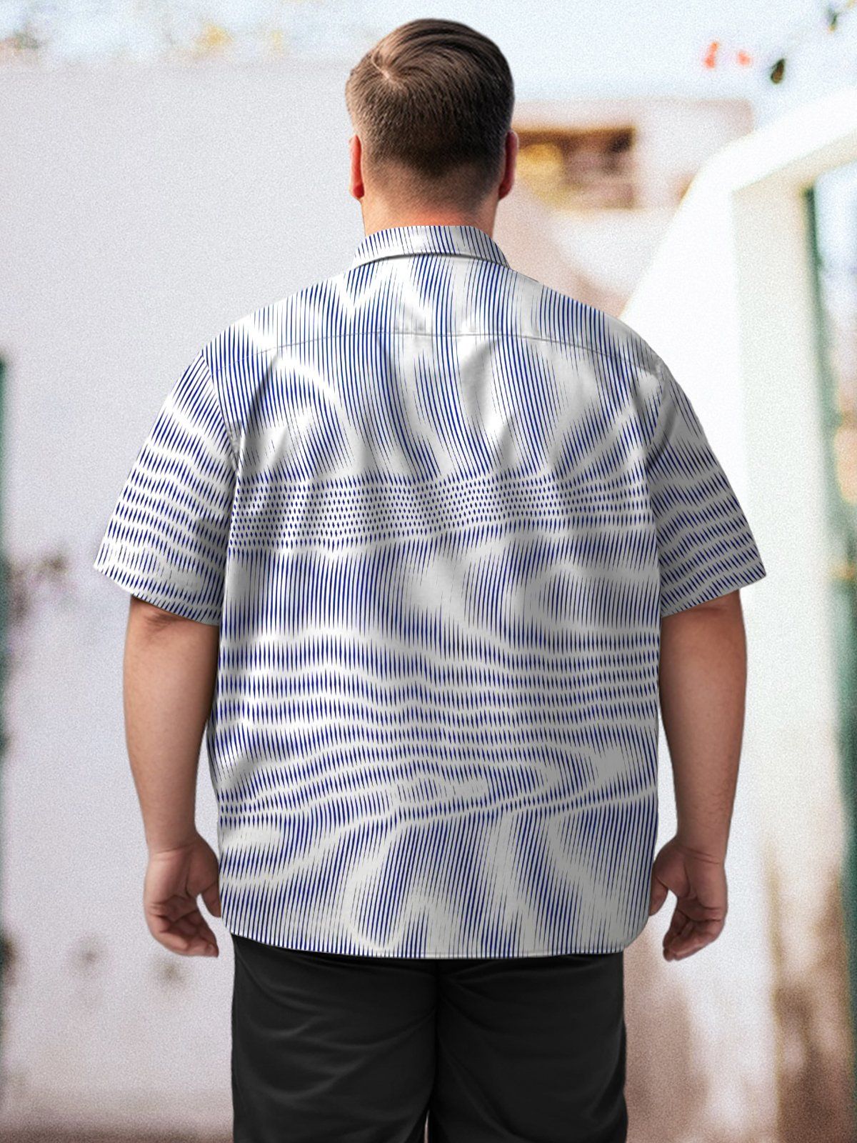 Art Big & Tall Corrugated Hawaiian Shirt Optical Illusion Hawaiian Shirt