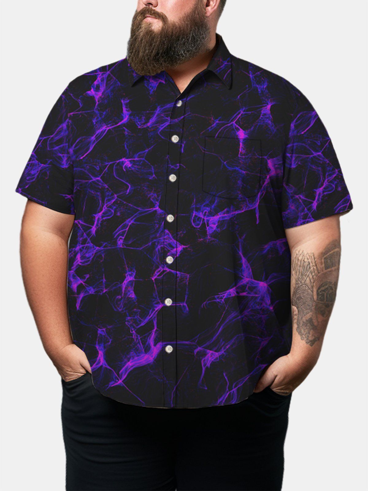 Art Big & Tall Flame Hawaiian Shirt