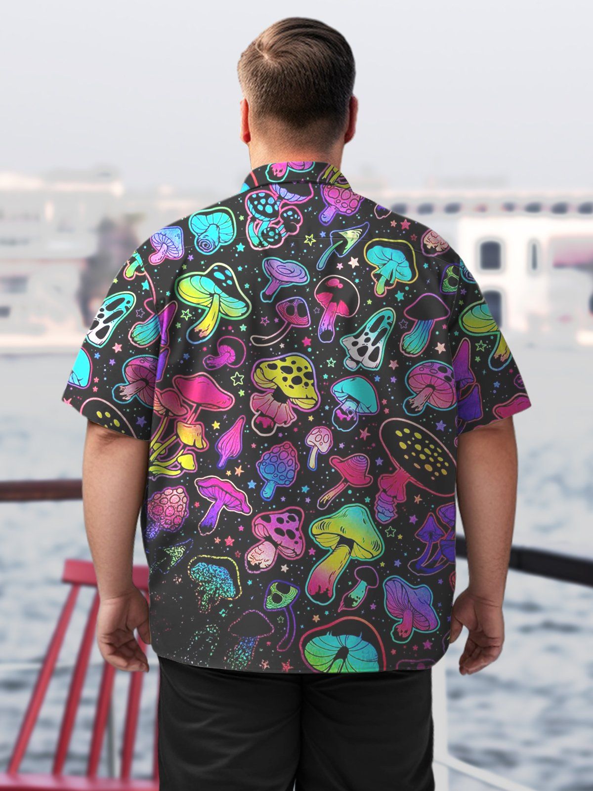 Art Big & Tall Gradient Hawaiian Shirt Mysterious Dark Hawaiian Shirt
