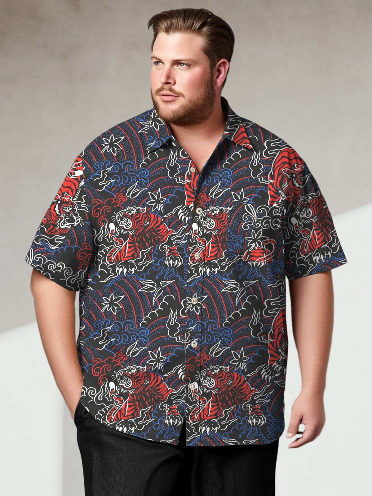 Art Big & Tall Oriental Artistic Conception Hawaiian Shirt Elegant Fashion Hawaiian Shirt Art Big & Tall Oriental Artistic Conception Hawaiian Shirt Elegant Fashion Hawaiian Shirt