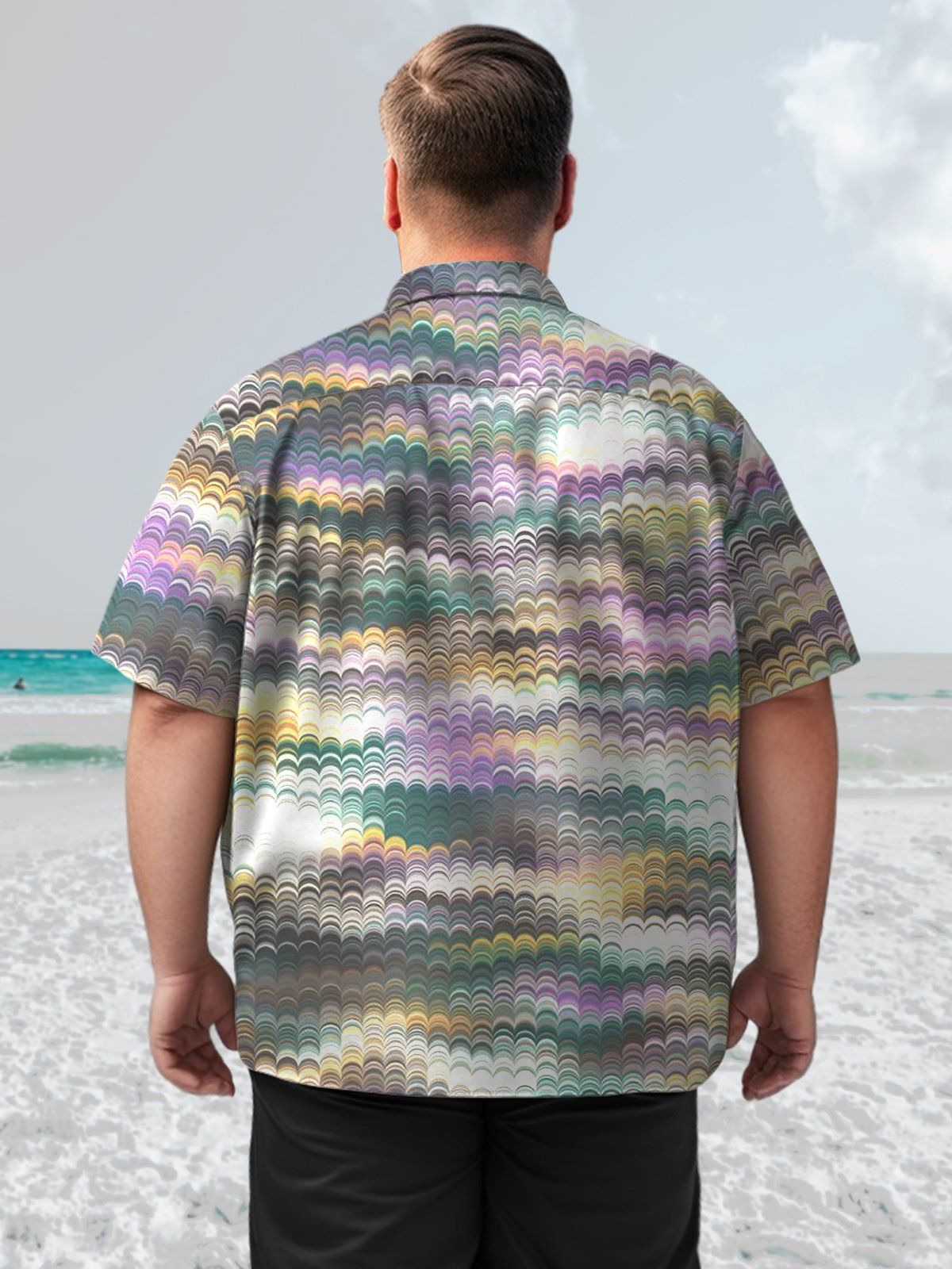 Art Big & Tall Texture Hawaiian Shirt Casual Elegance Hawaiian Shirt